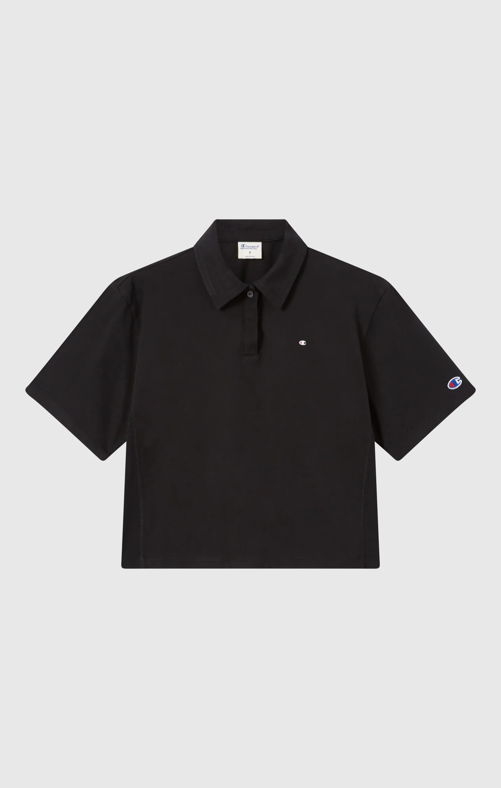 Women’s Cropped Cotton Jersey Polo Shirt - Imagen 6