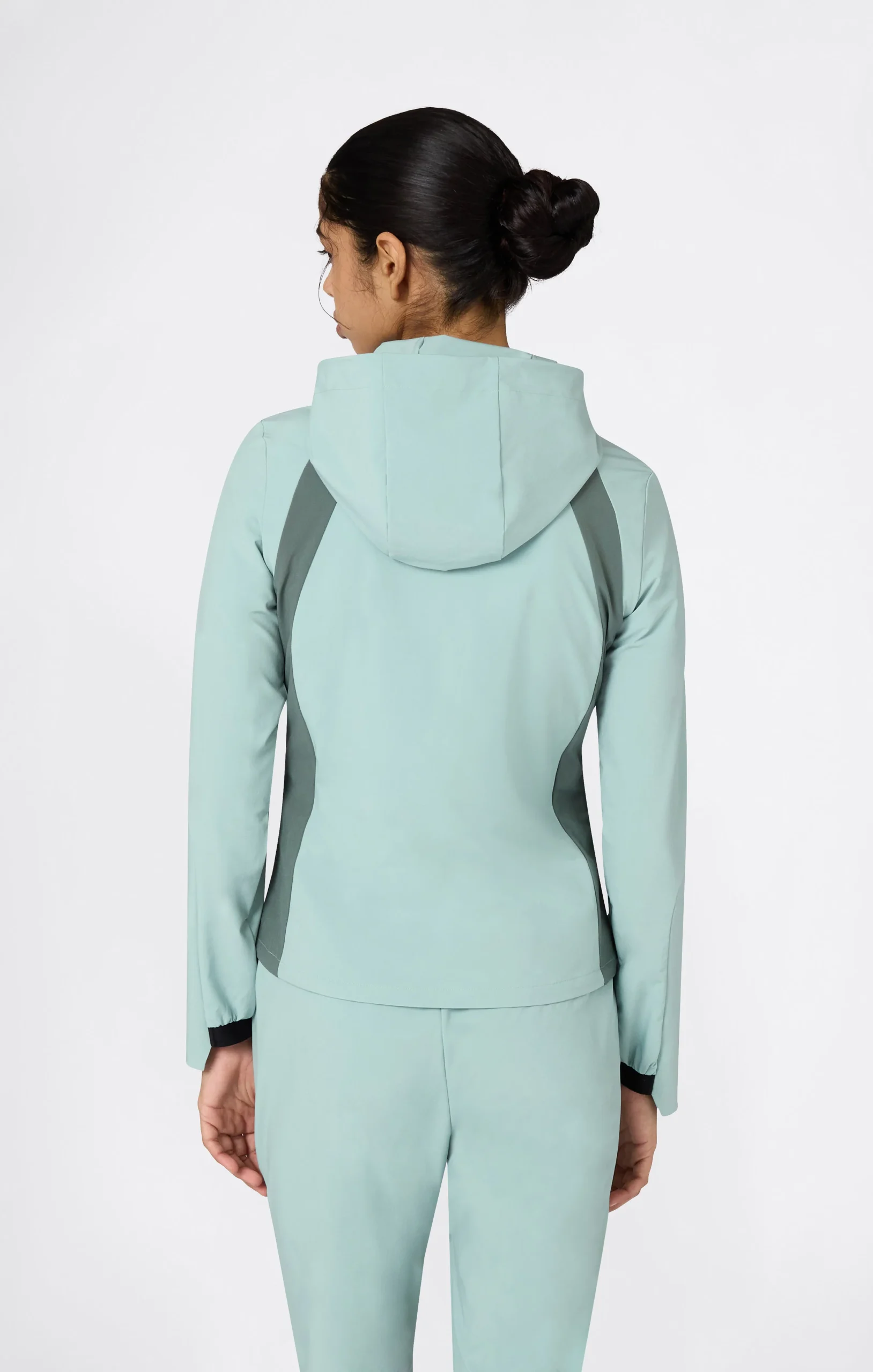 Women’s Stretch Nylon Hooded Track Top Slim Fit - Imagen 3