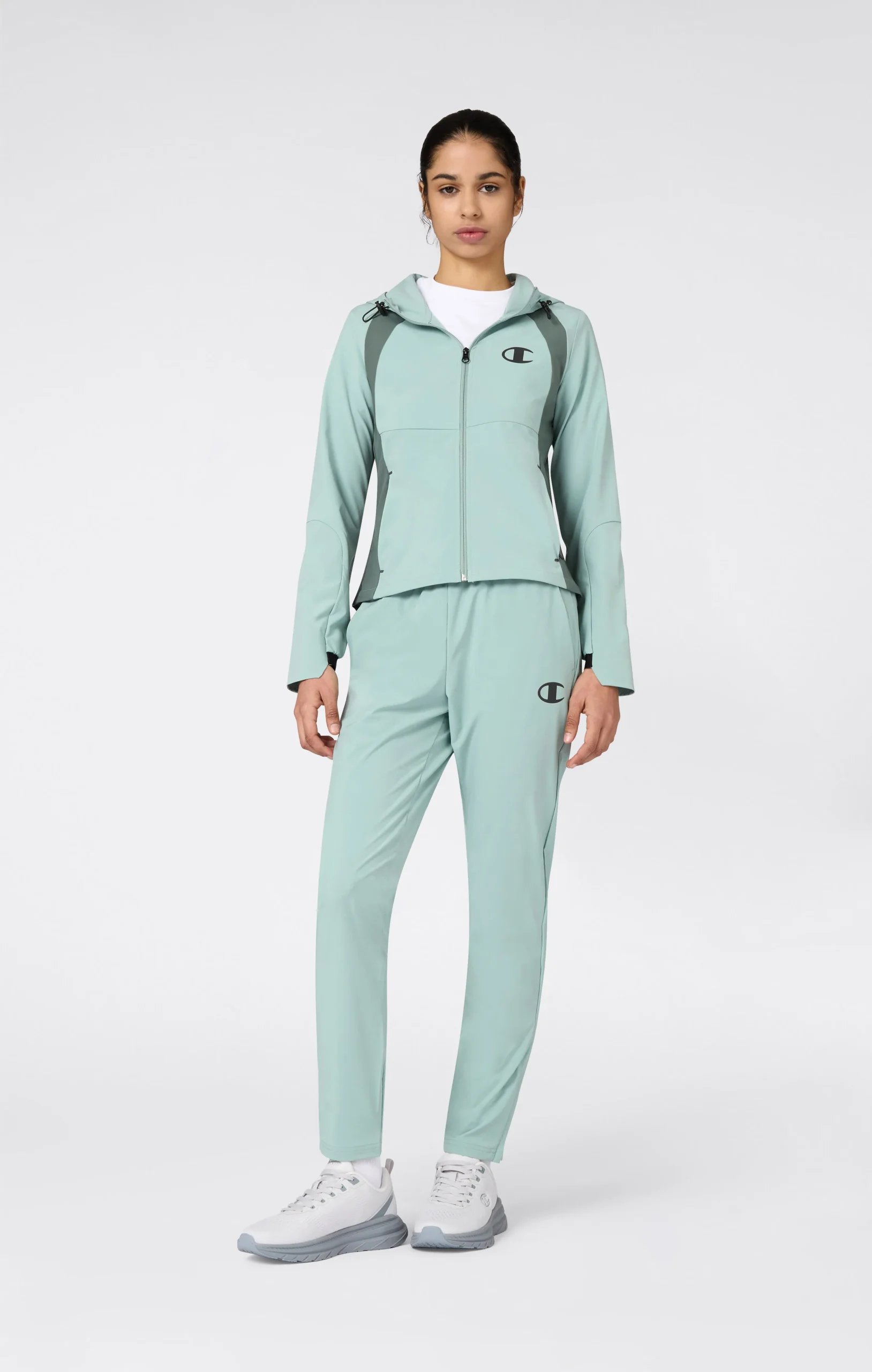 Women’s Stretch Nylon Hooded Track Top Slim Fit - Imagen 4