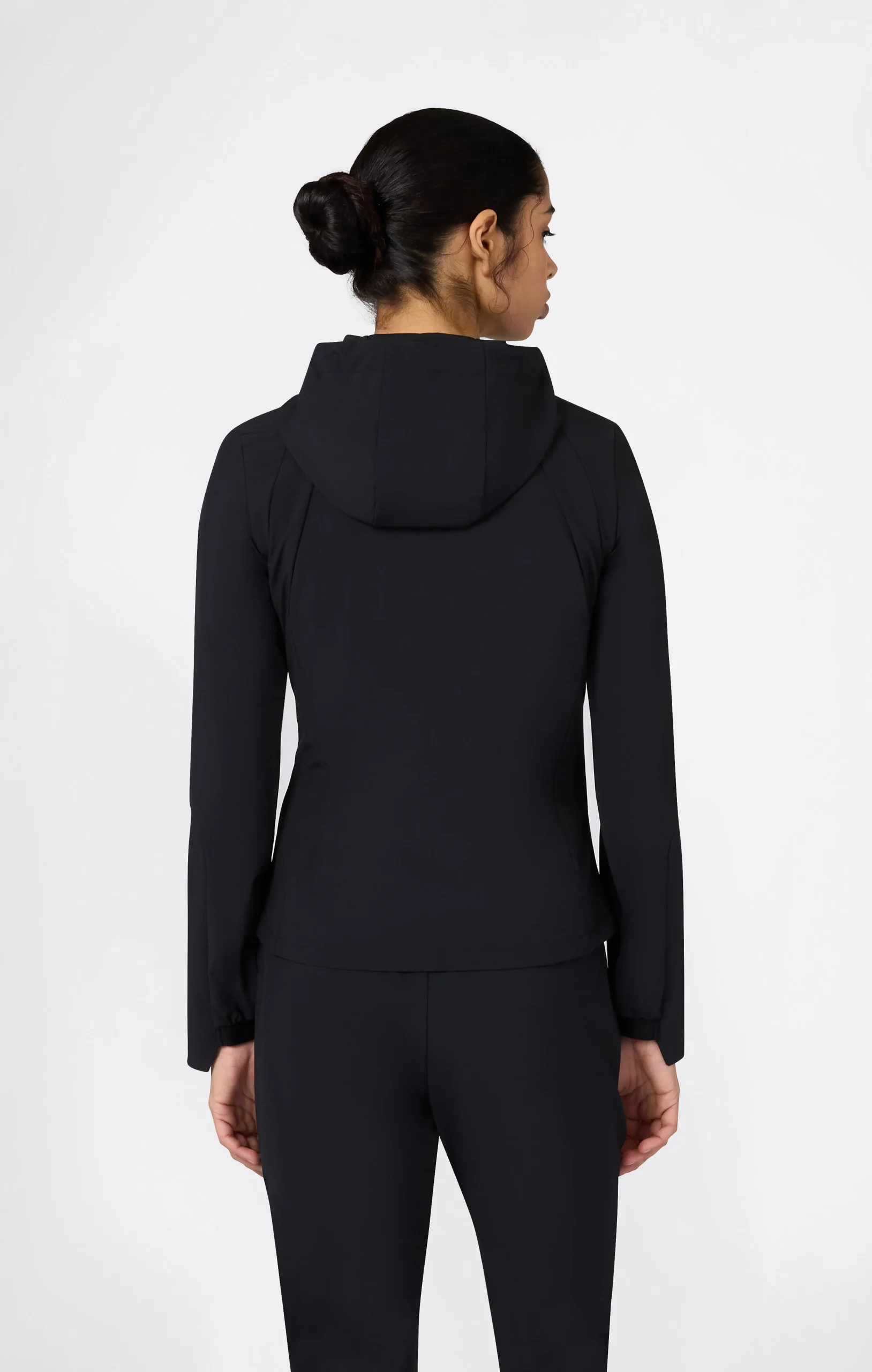 Women’s Stretch Nylon Hooded Track Top Slim Fit - Imagen 3