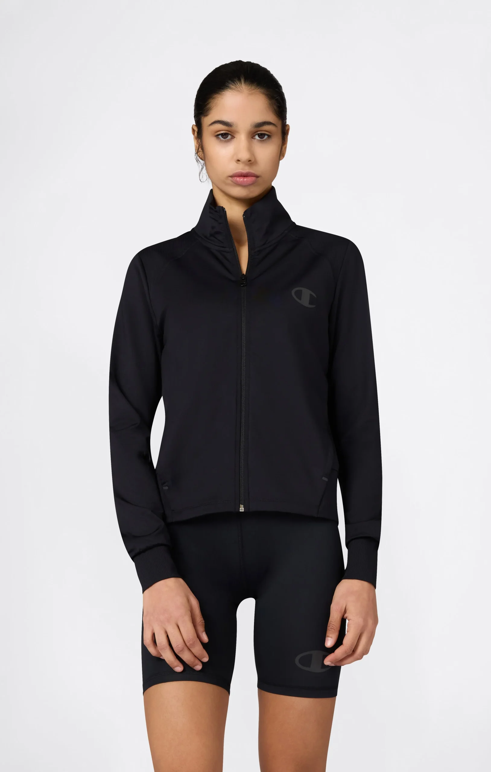 Women’s Slim Fit Full-Zip Stretch Poly Hoodie