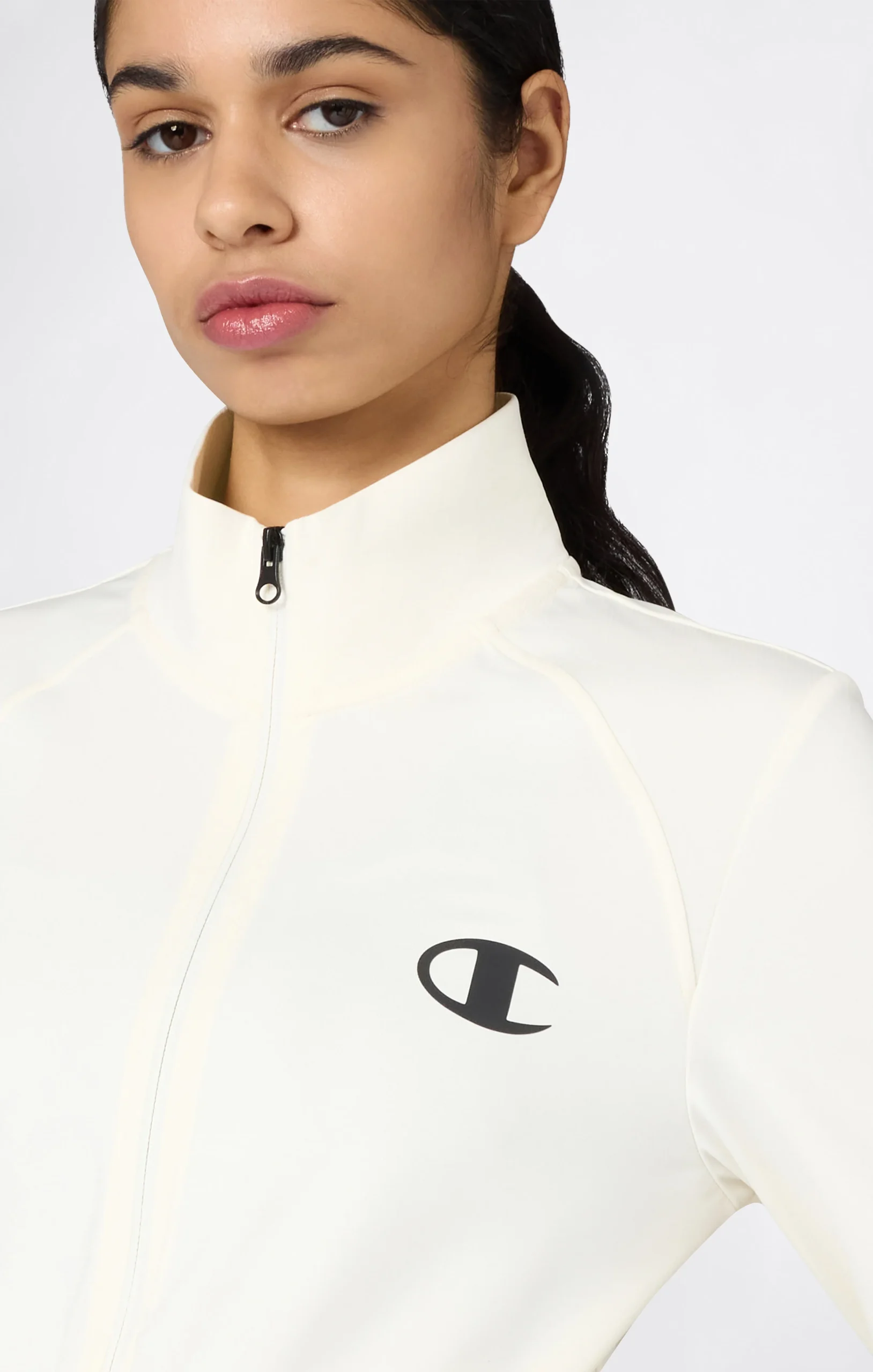 Women's Slim Fit Full-Zip Stretch Poly Hoodie - Imagen 3