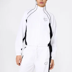 Women’s Woven Nylon Full-Zip Track Top Loose Fit