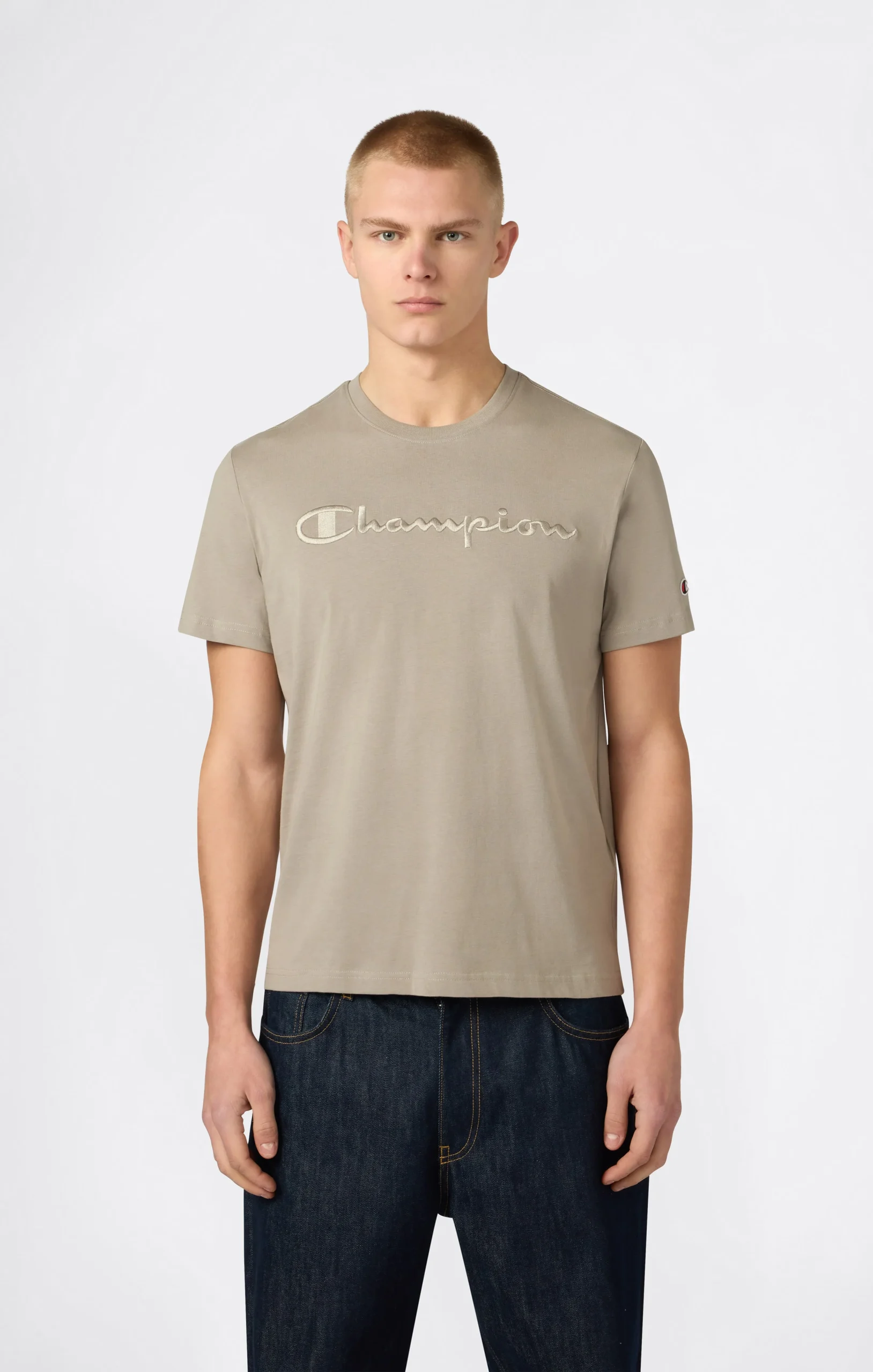Men’s T-Shirt with Big Embroidery Logo Icons