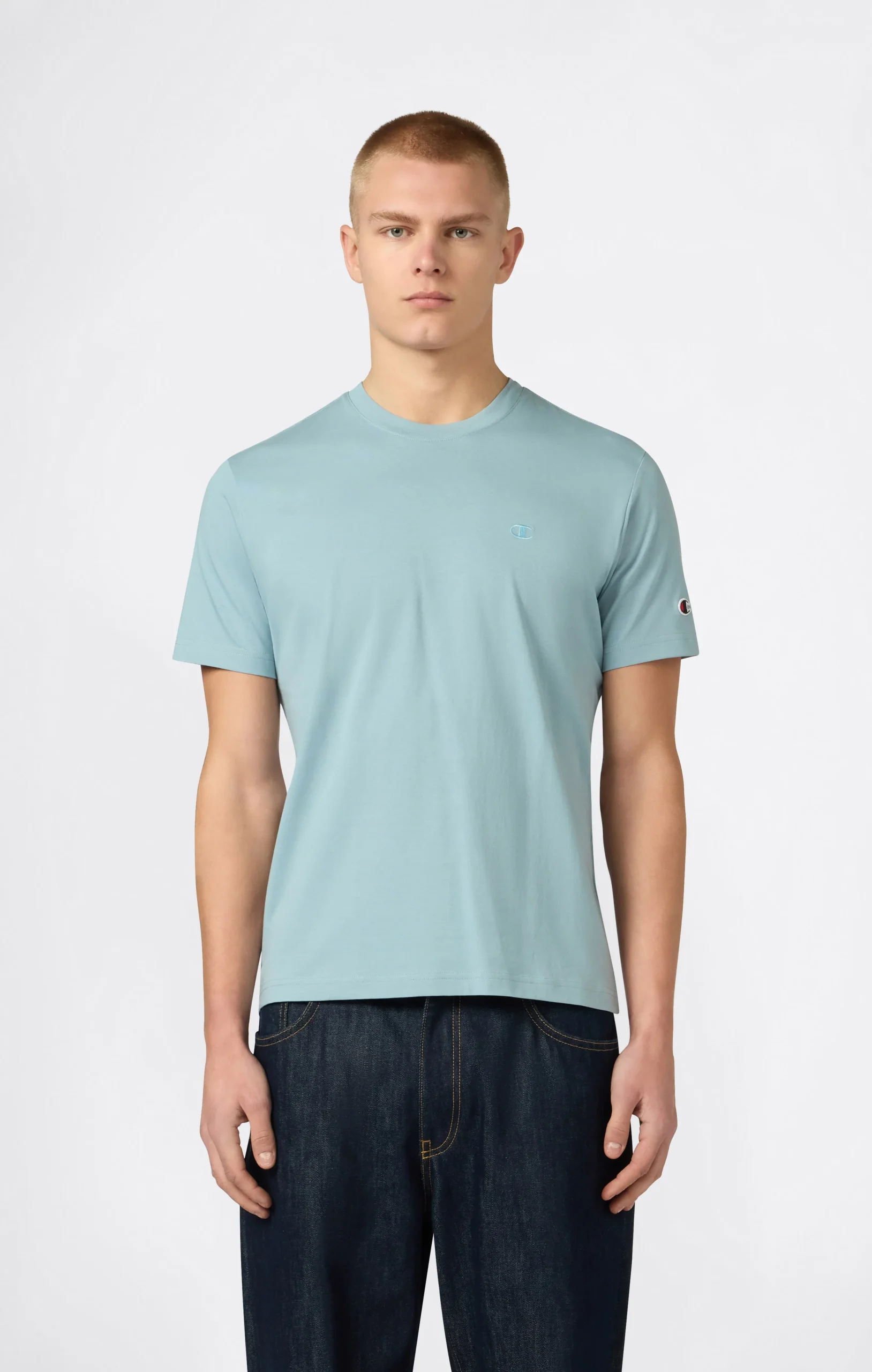 Men’s T-Shirt with Small C Embroidery Logo Icons