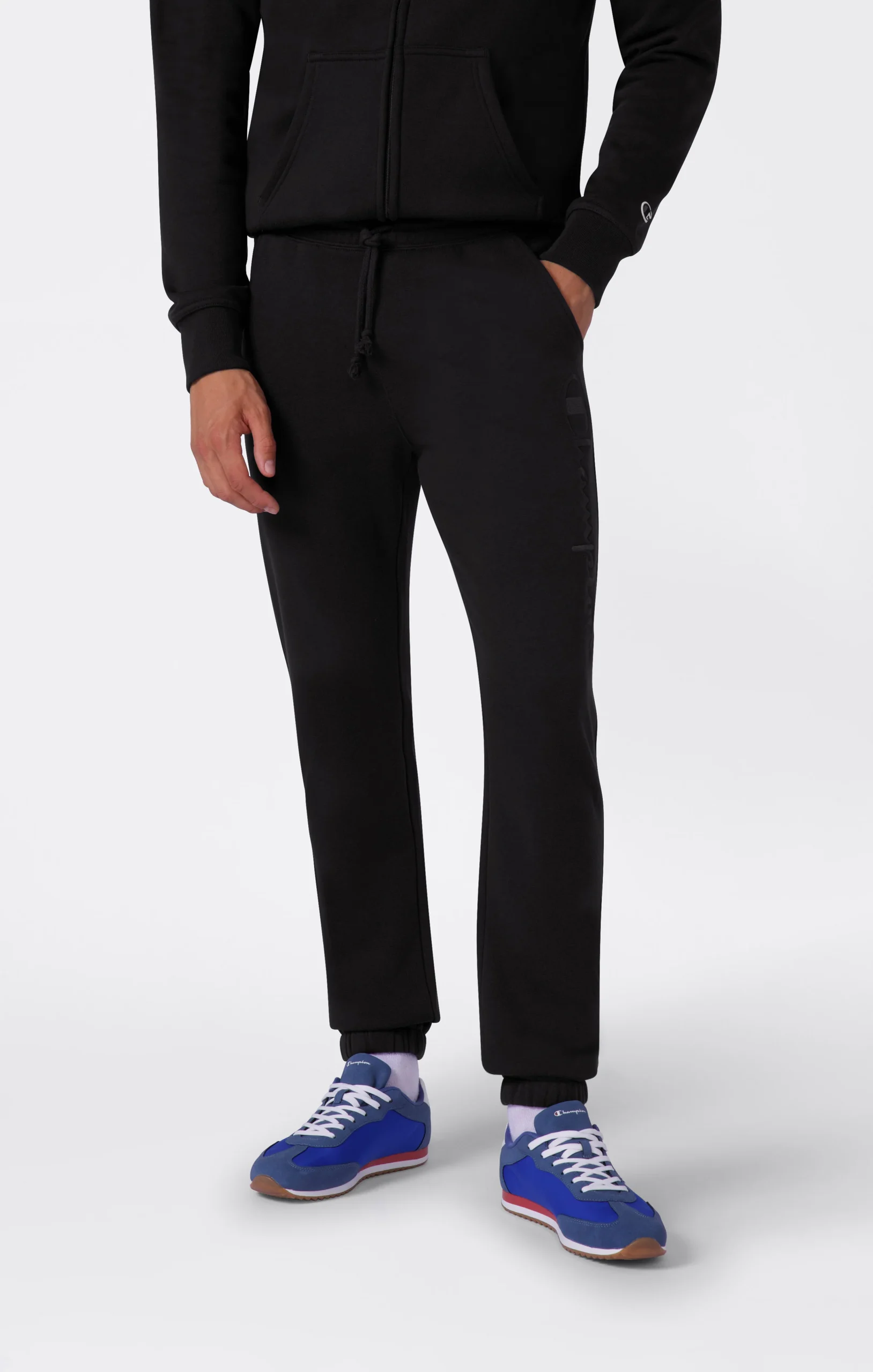 Men’s Elastic Cuff Slim Fit Fleece Joggers Icons