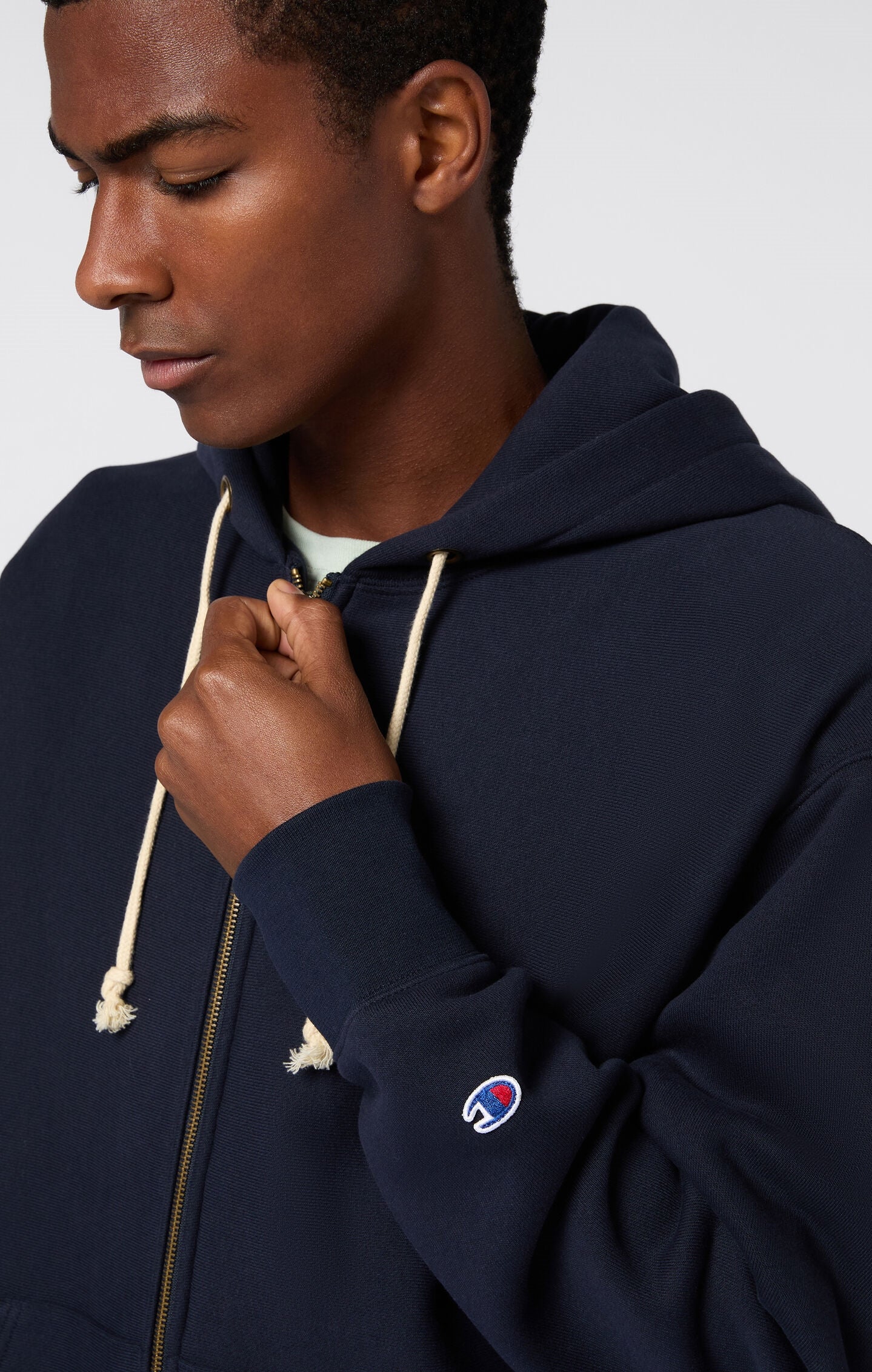 Reverse Weave Men's Fleece Zip Up Hoodie - Imagen 3