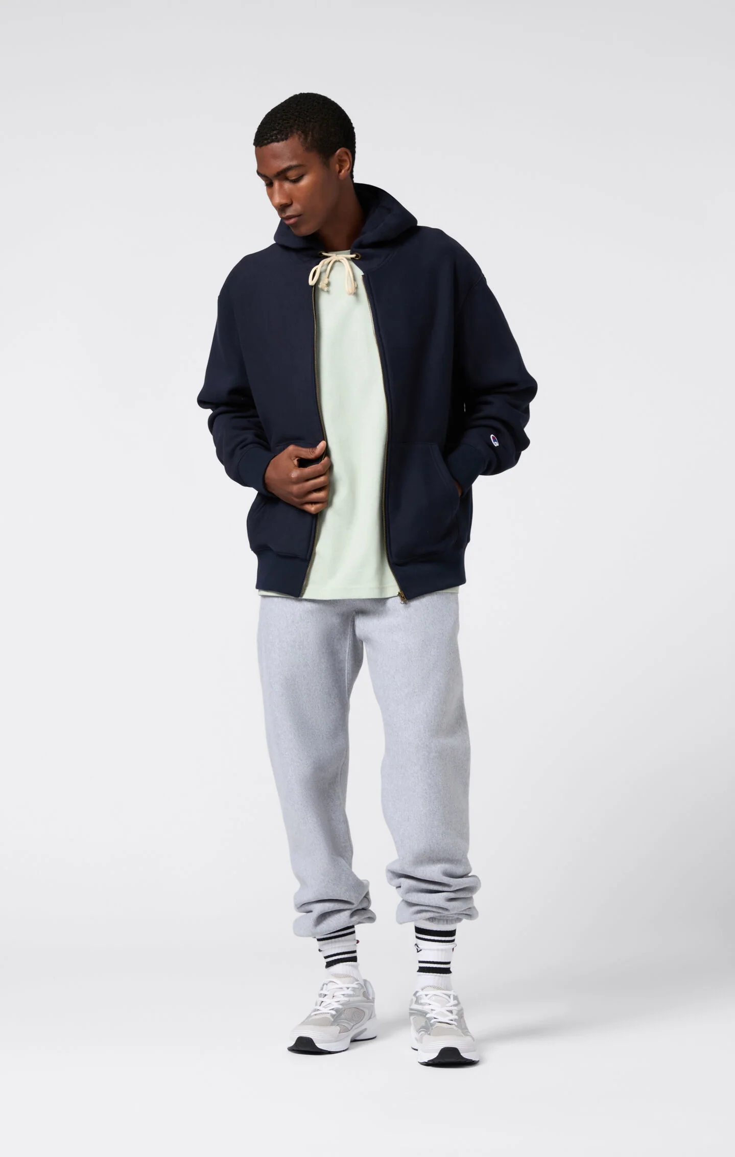 Reverse Weave Men's Fleece Zip Up Hoodie - Imagen 4