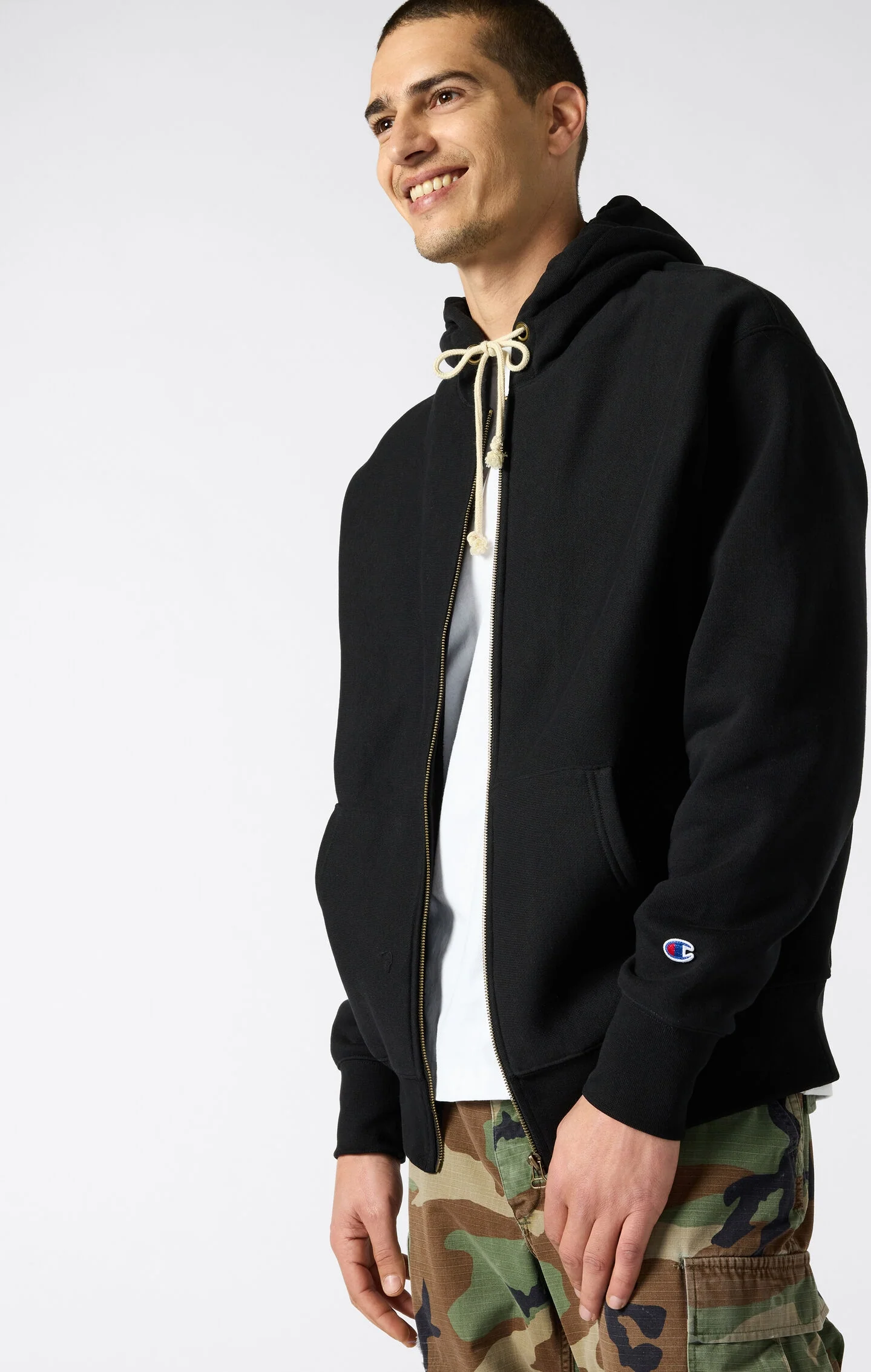 Reverse Weave Men’s Fleece Zip Up Hoodie
