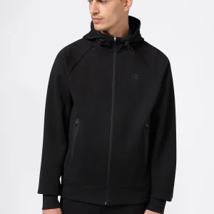 Men’s Stretch Poly-Cotton Full Zip Hooded Sweatshirt C-Tech