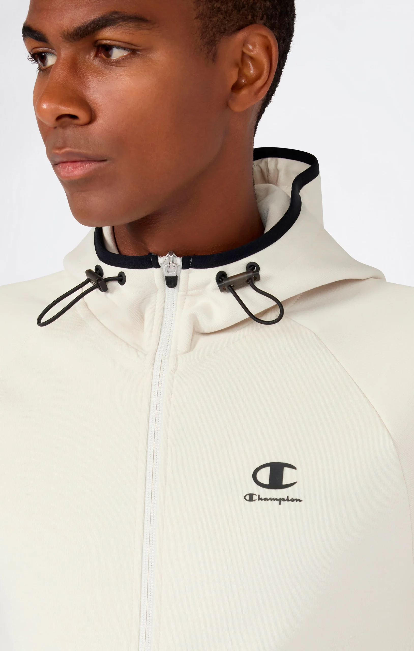 Men’s Stretch Poly-Cotton Full Zip Hooded Sweatshirt C-Tech - Imagen 5