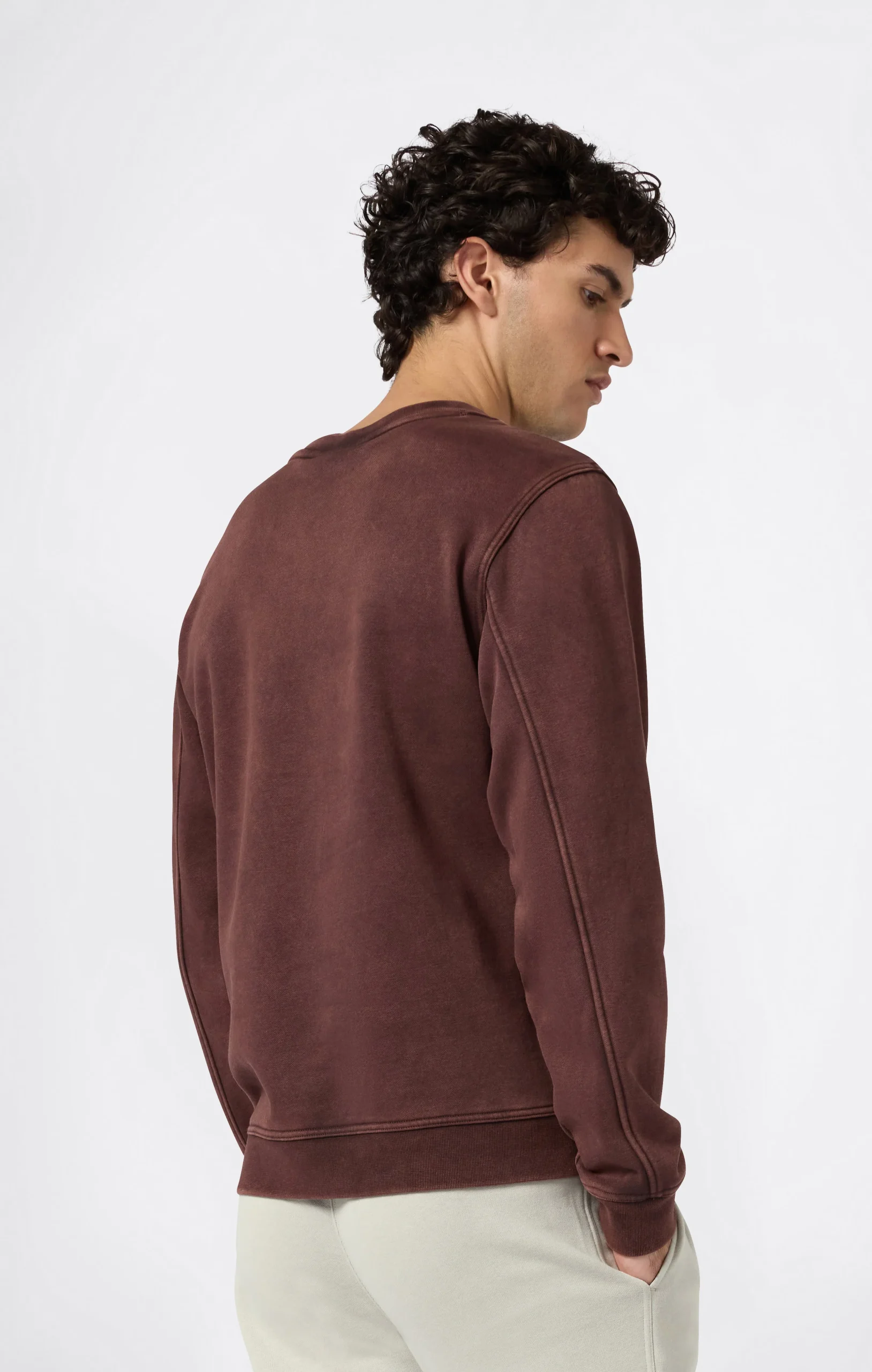 Men’s Washed Fleece Crewneck Sweatshirt Icons - Imagen 4