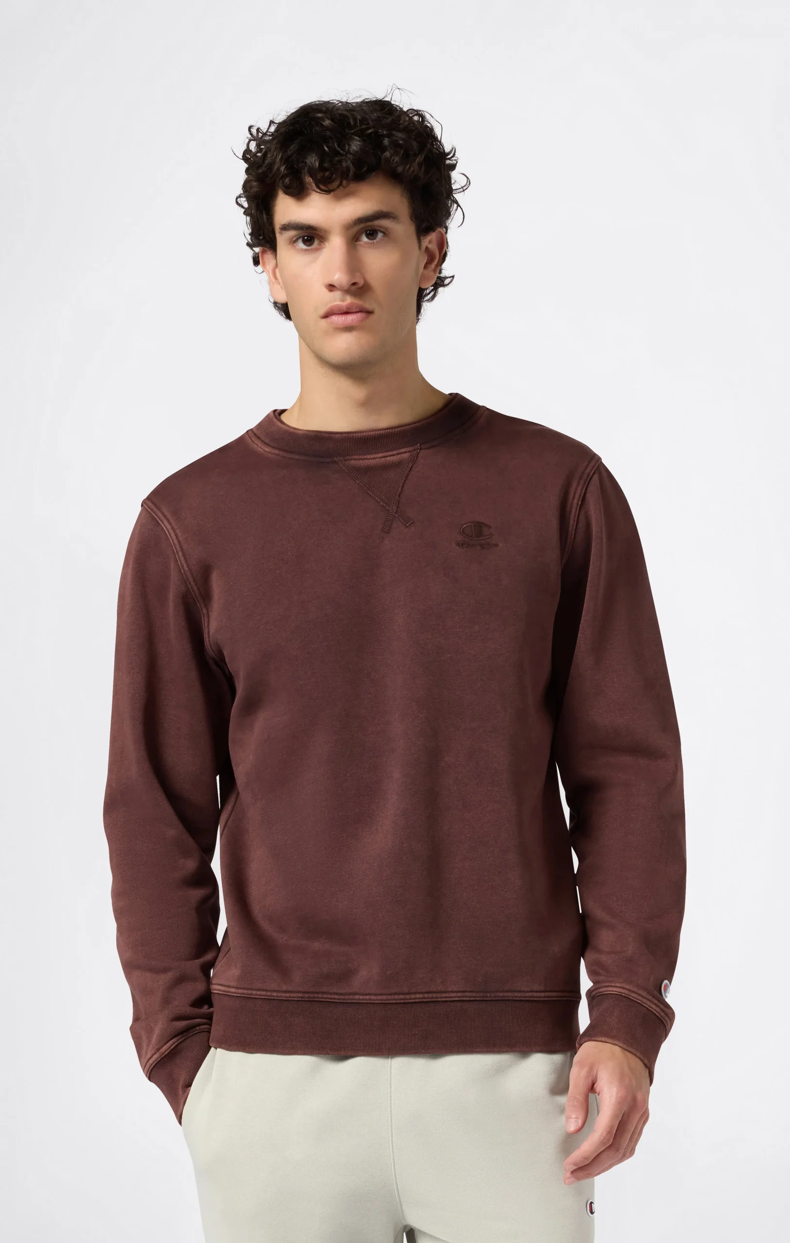 Men’s Washed Fleece Crewneck Sweatshirt Icons