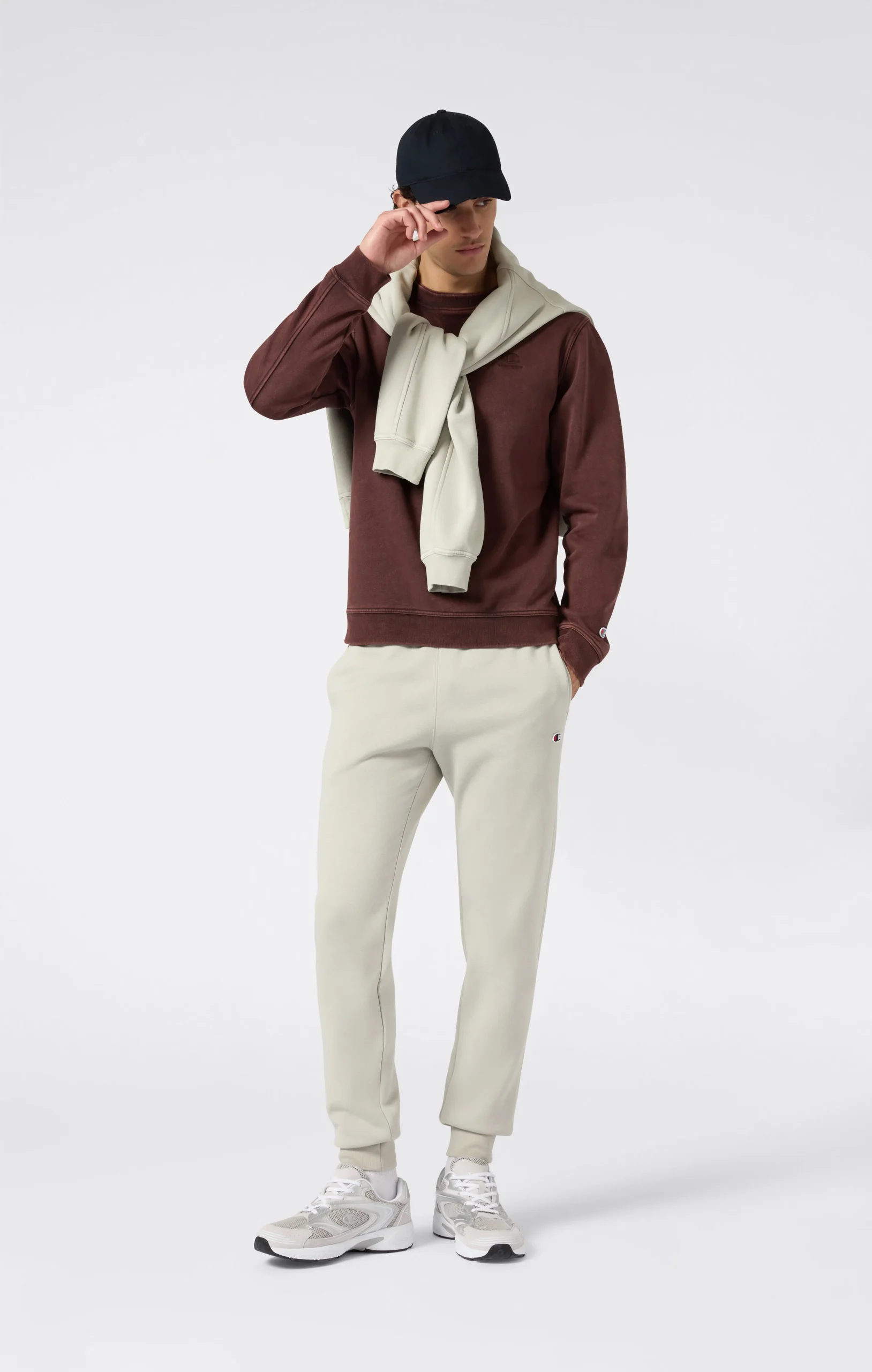 Men’s Washed Fleece Crewneck Sweatshirt Icons - Imagen 3