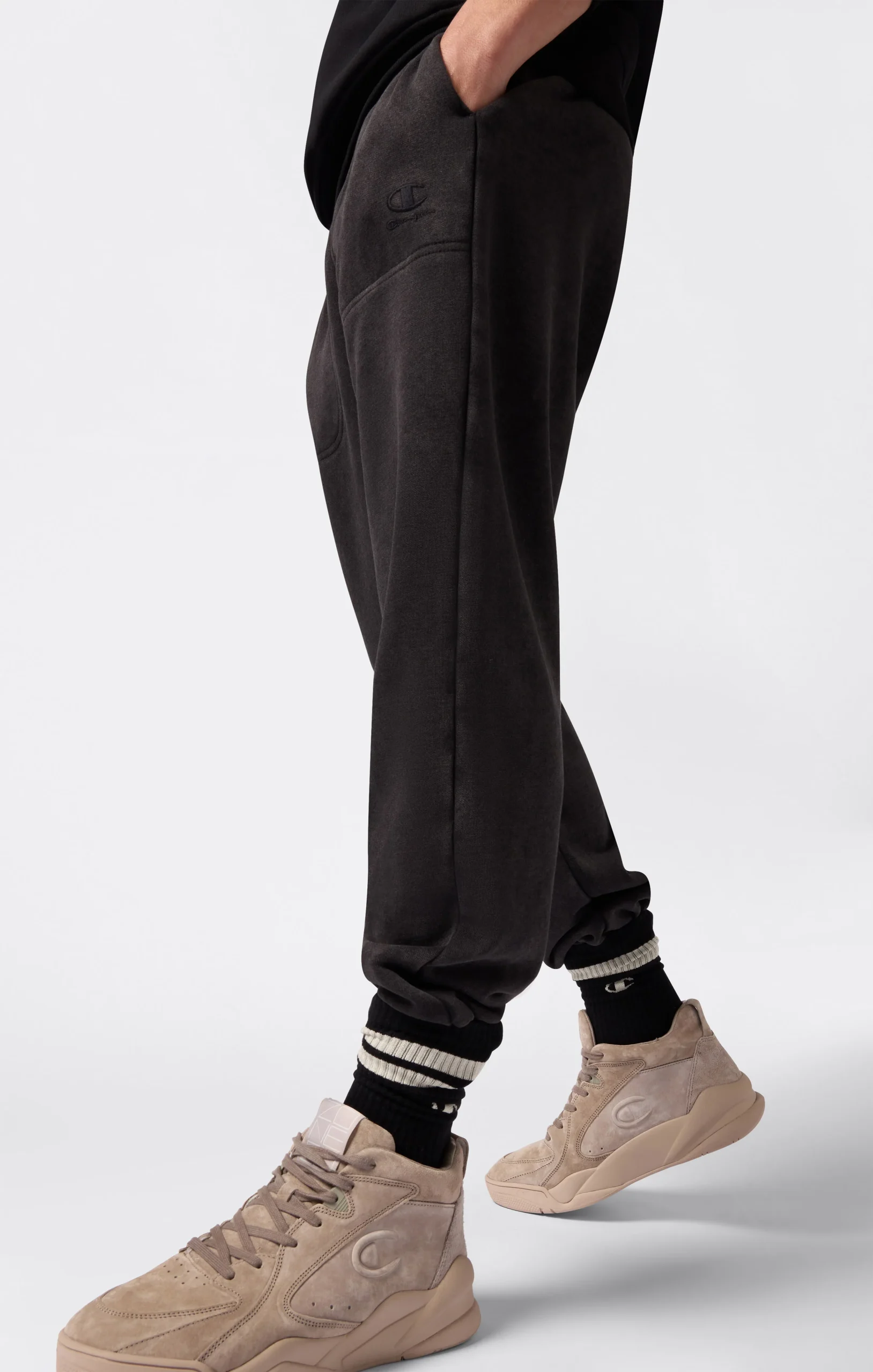 Men’s Washed Fleece Elastic Cuff Pants Icons - Imagen 6