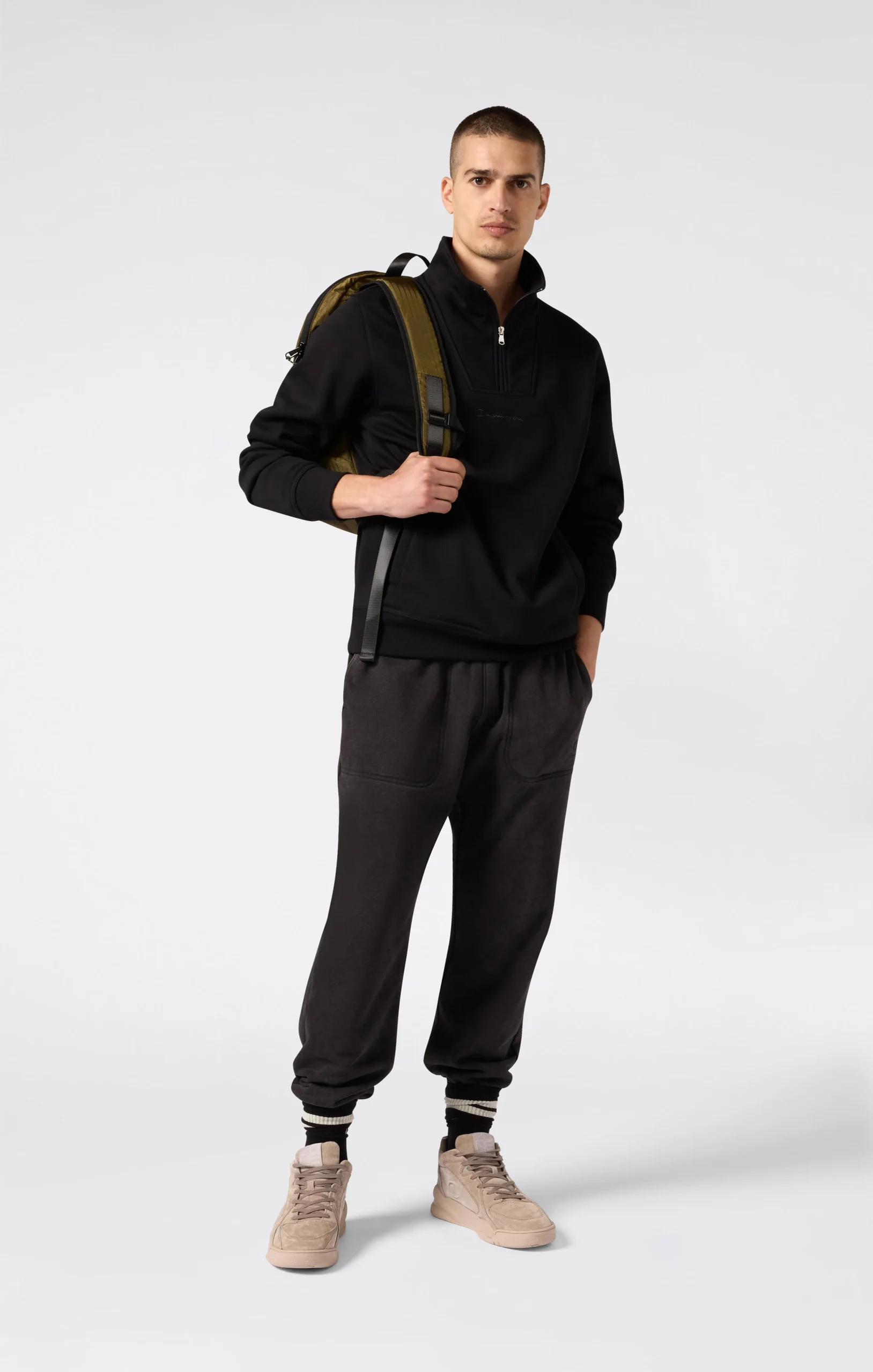 Men’s Washed Fleece Elastic Cuff Pants Icons - Imagen 3