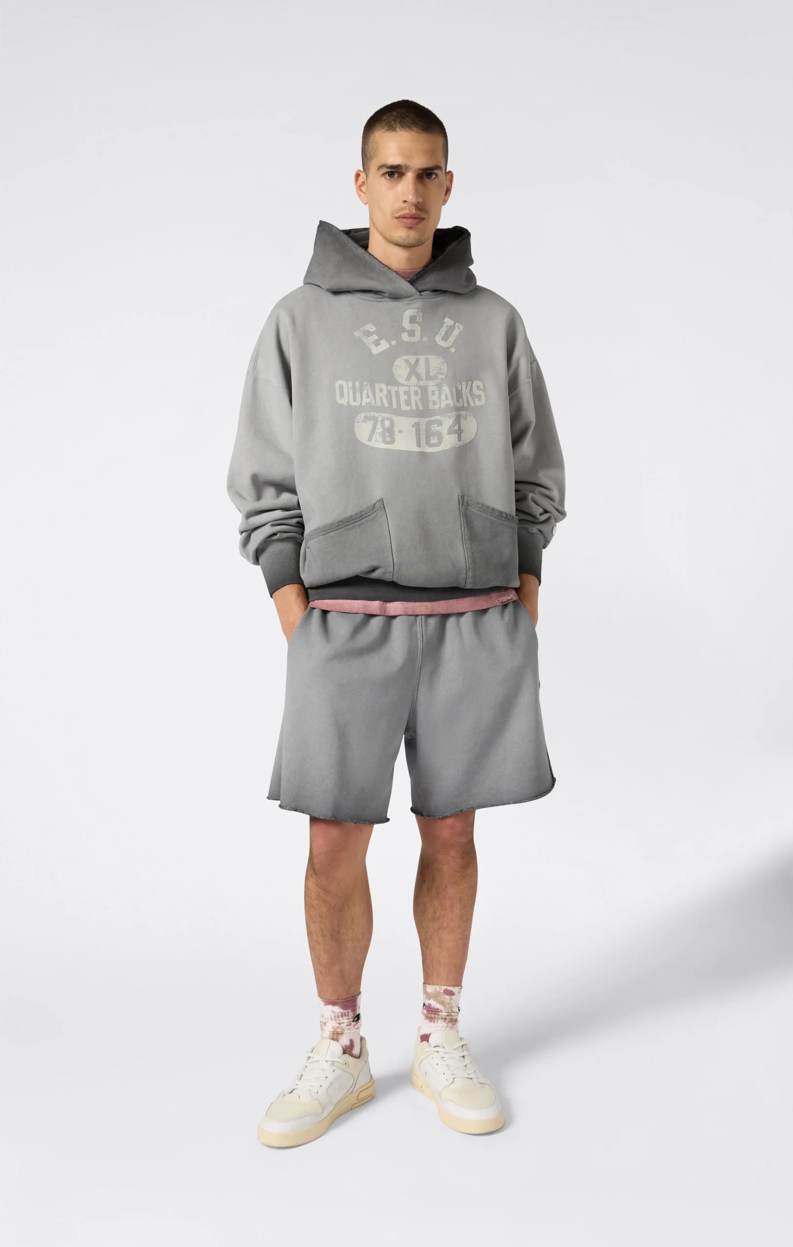Men’s Washed Hooded Sweatshirt Loose Fit Time Capsule - Imagen 3