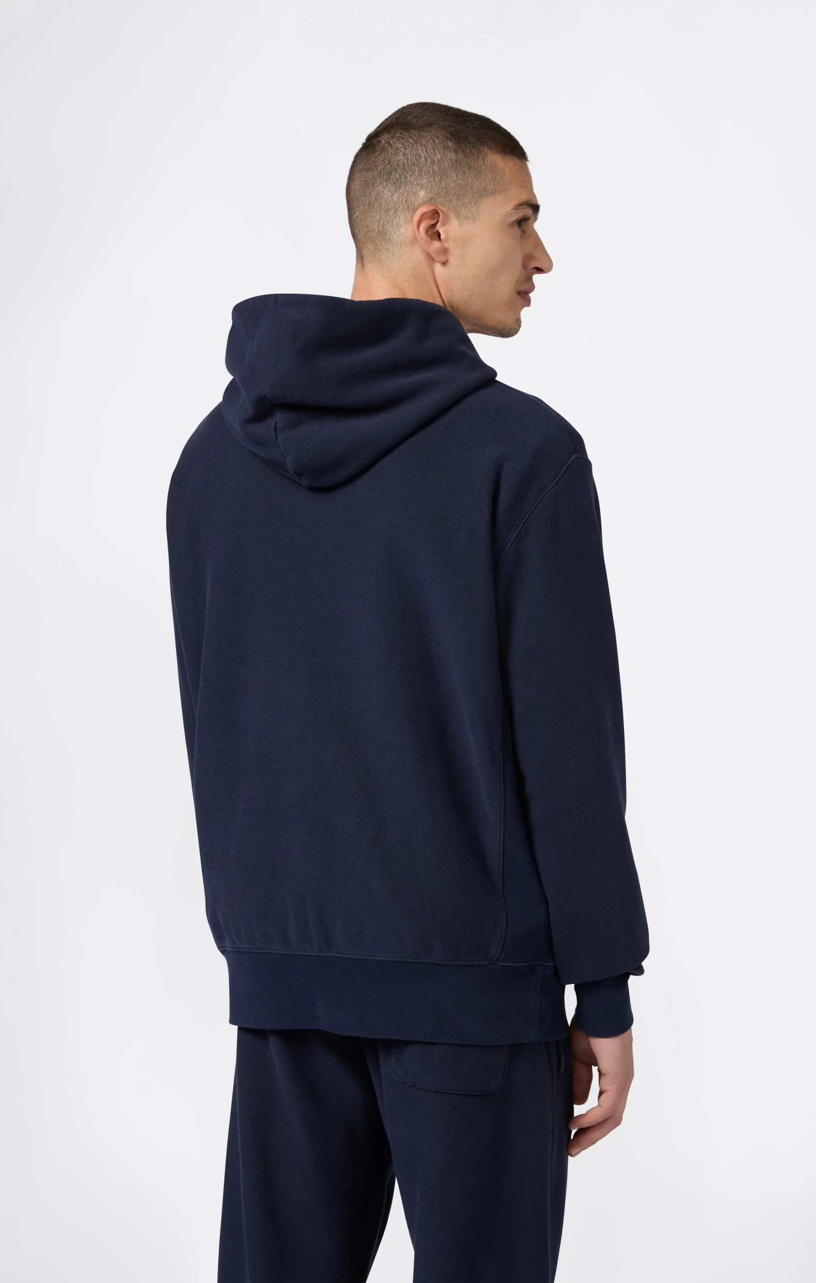 Men’s Lightweight Hooded Sweatshirt Reverse Weave - Imagen 6