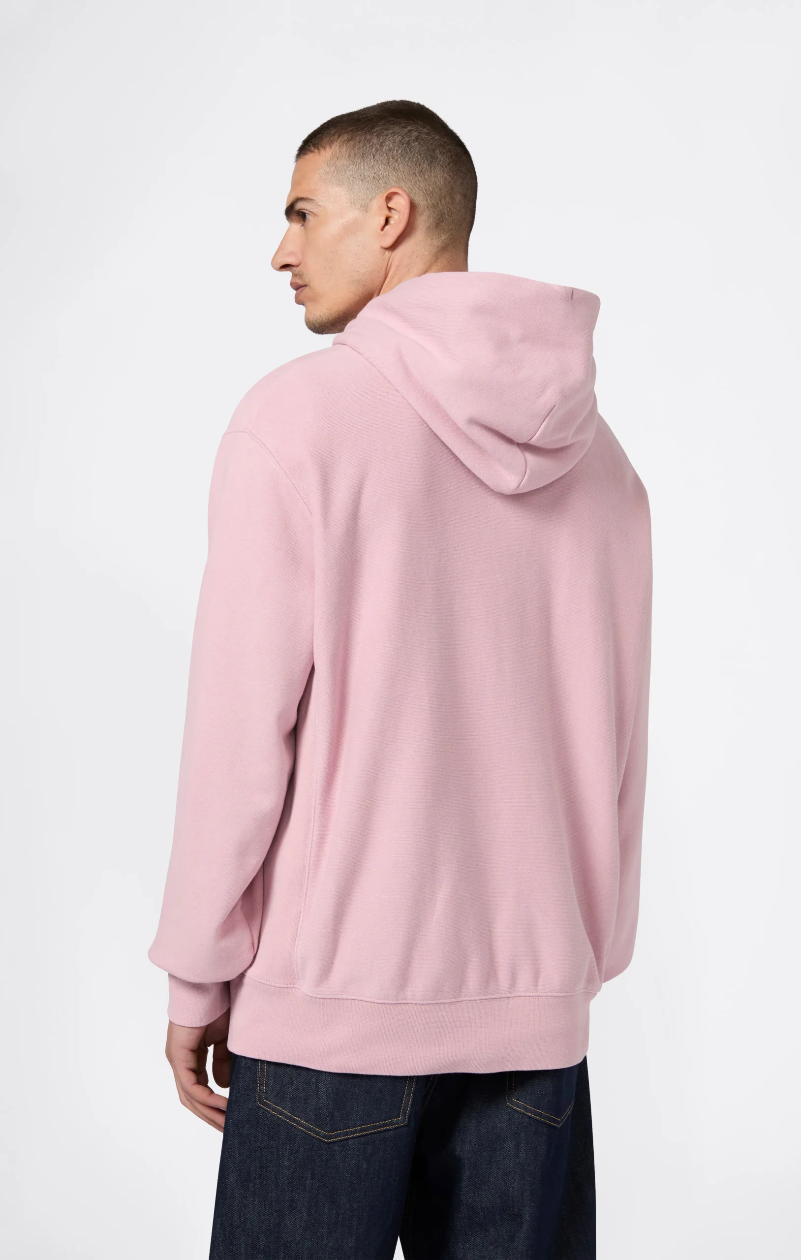 Men’s Lightweight Hooded Sweatshirt Reverse Weave - Imagen 6
