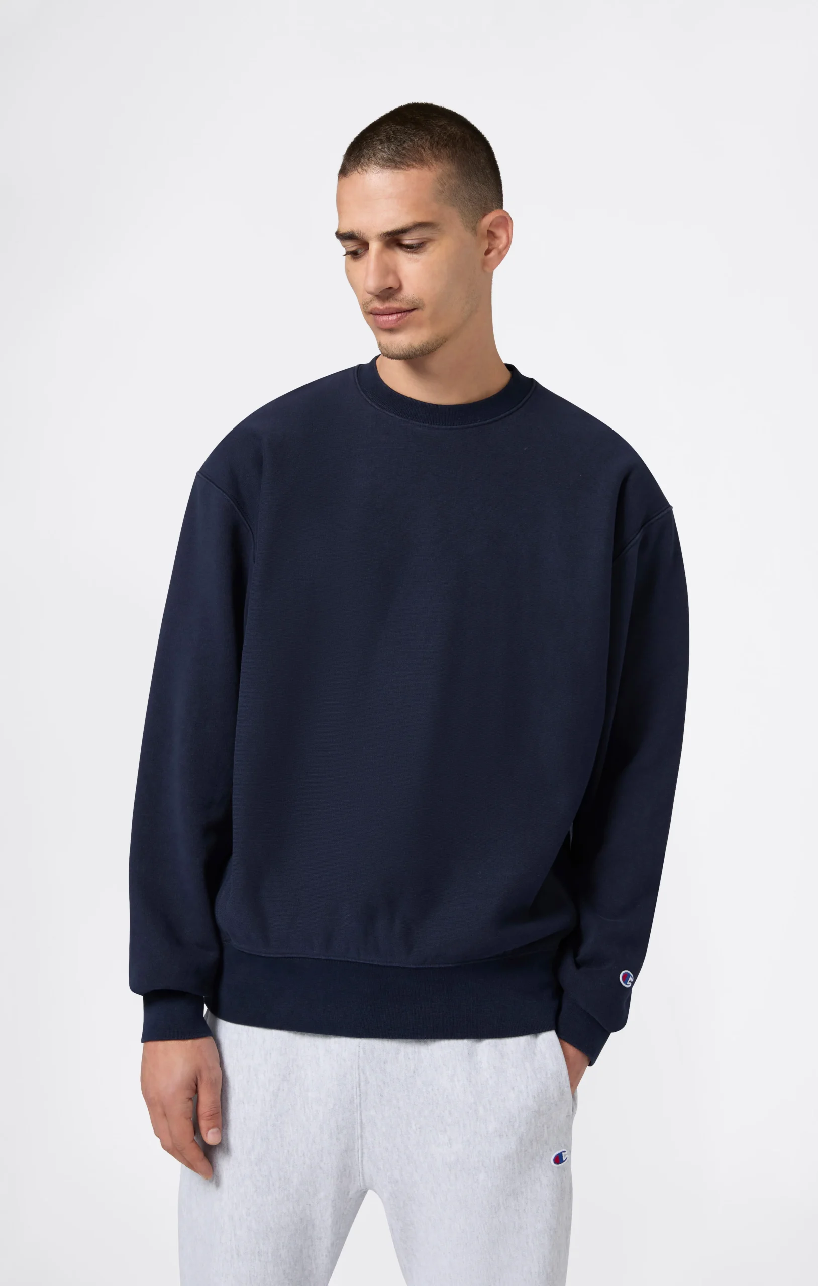 Men’s Lightweight Crewneck Sweatshirt Reverse Weave - Imagen 4