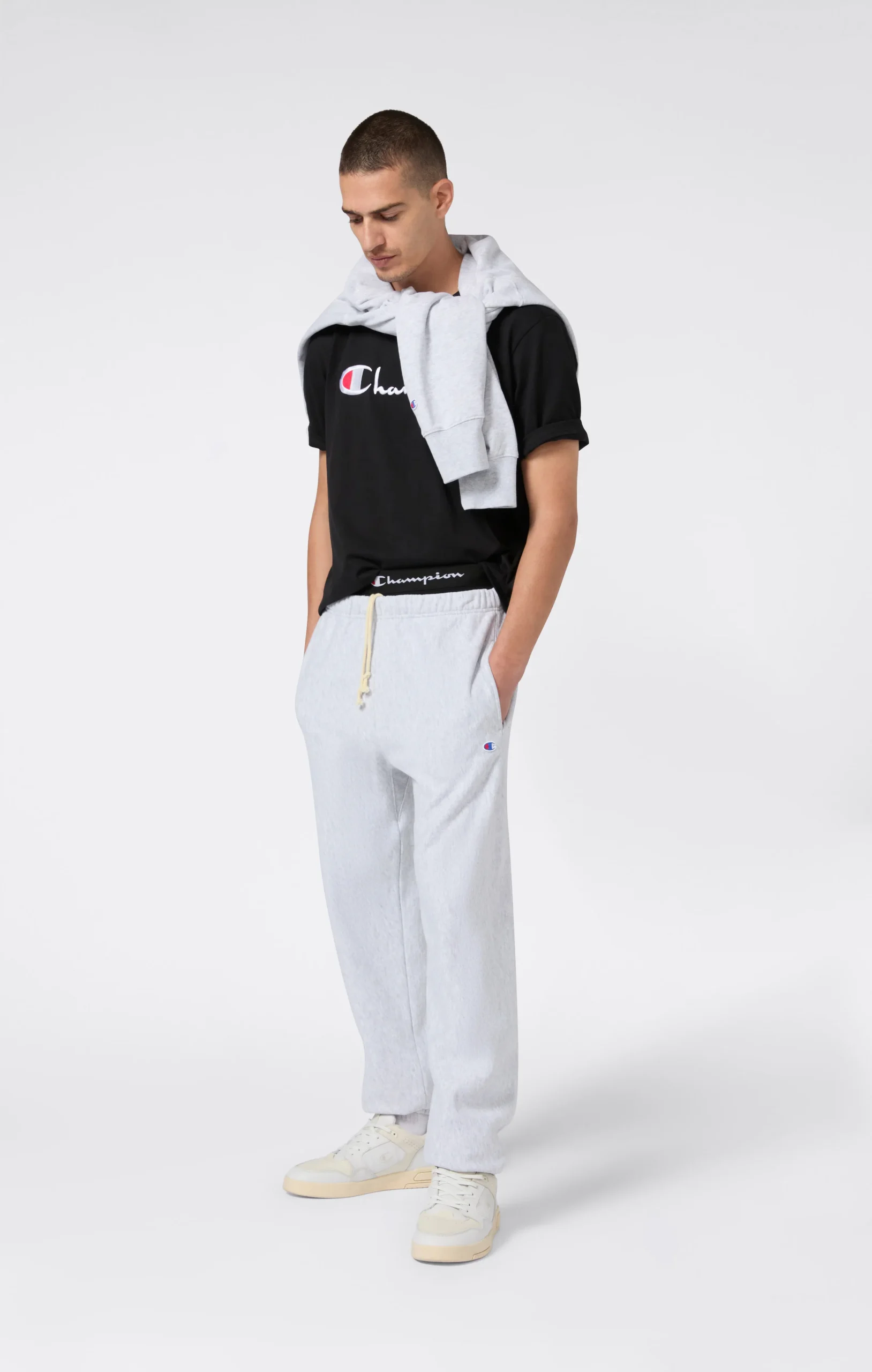 Men’s Lightweight Jogger Pants with Elastic Cuff Reverse Weave - Imagen 6