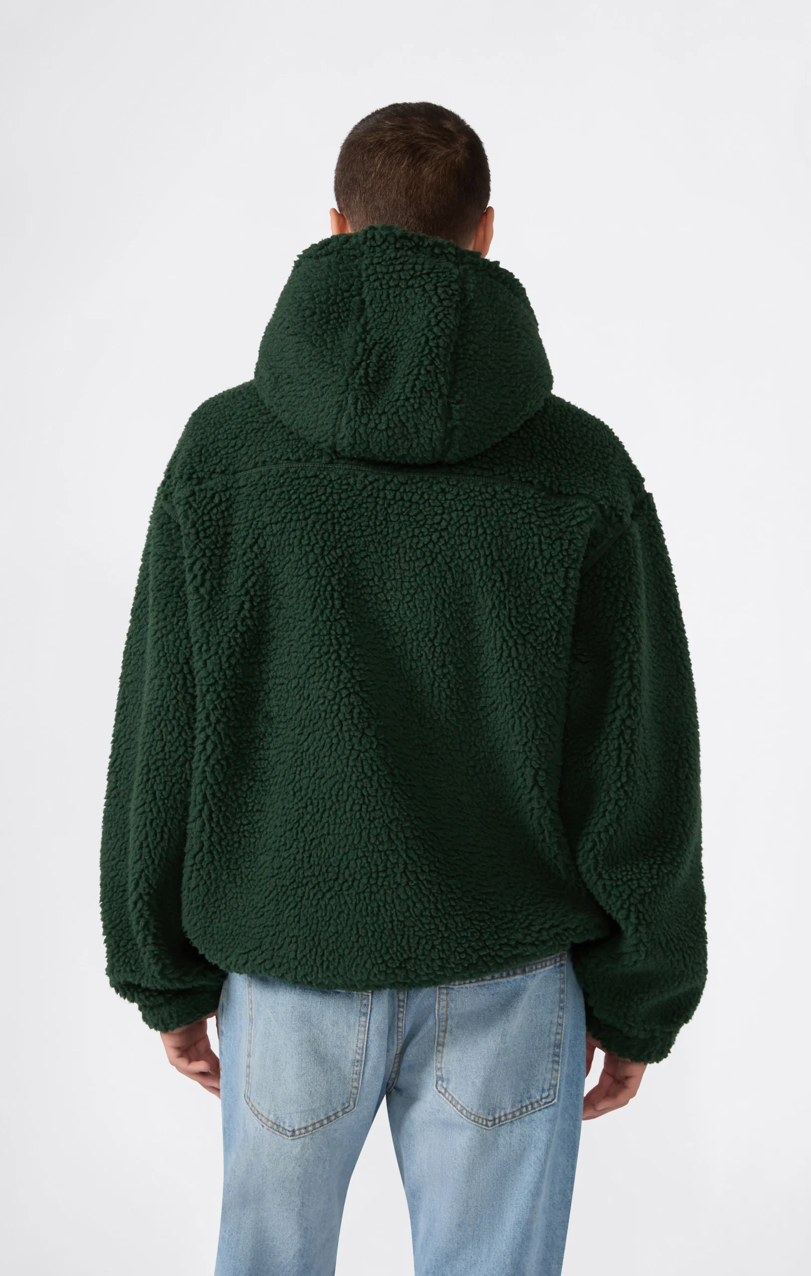 Men’s Full Zip Polar Teddy Hooded Jacket - Imagen 6