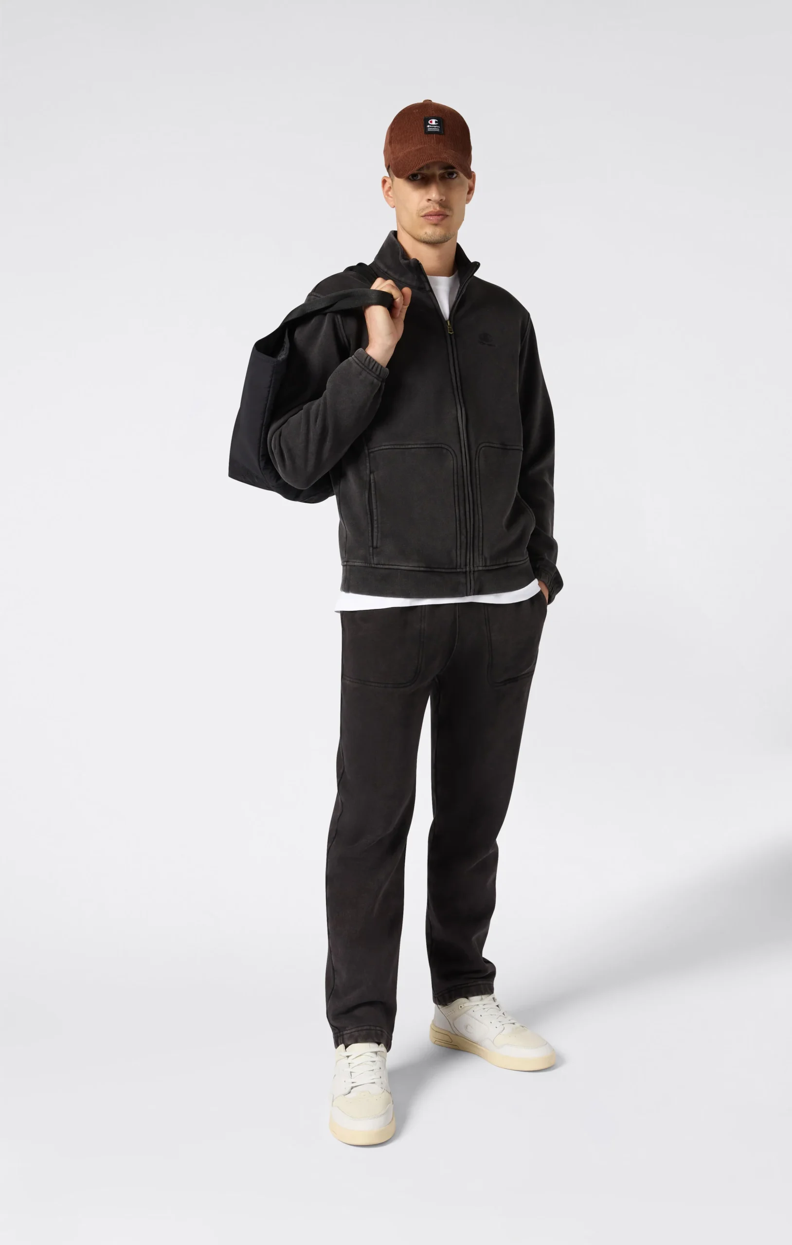 Men’s Fleece Full Zip Suit Washed Icons