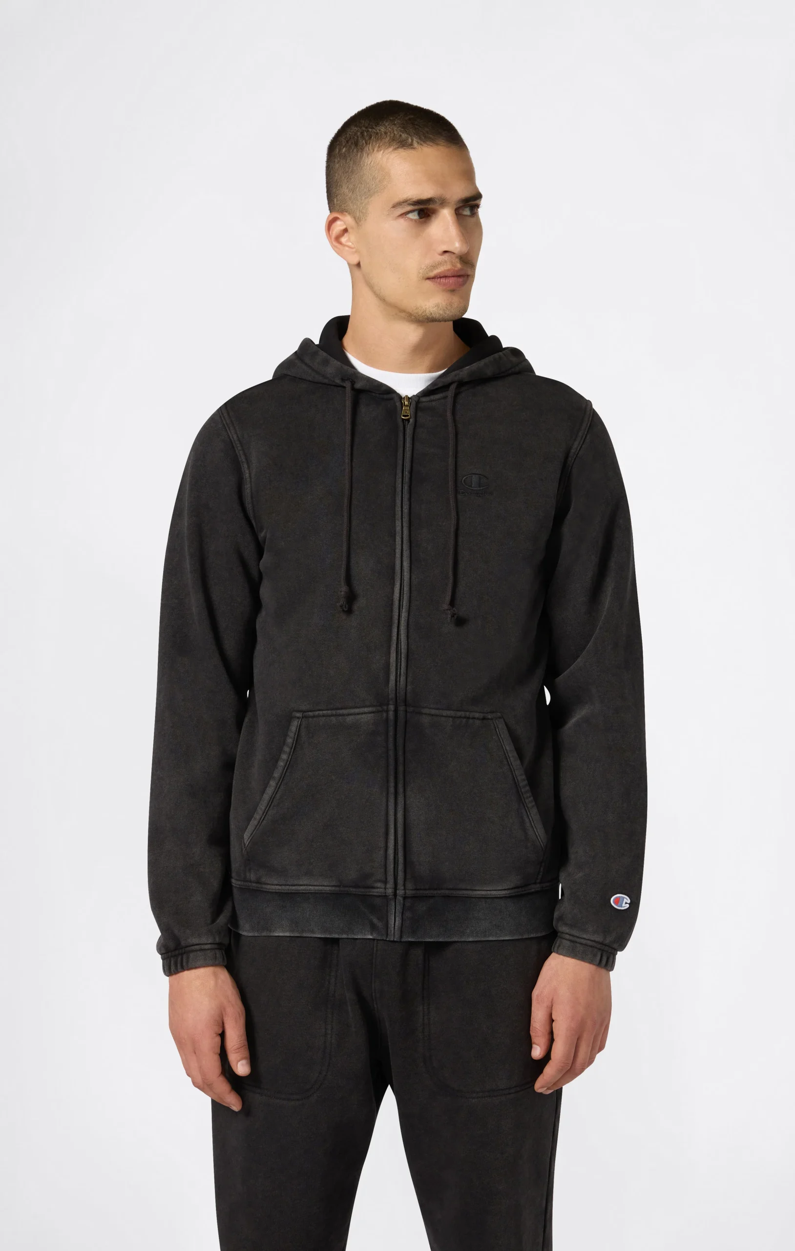 Men’s Washed Fleece Full Zip Hoodie Icons