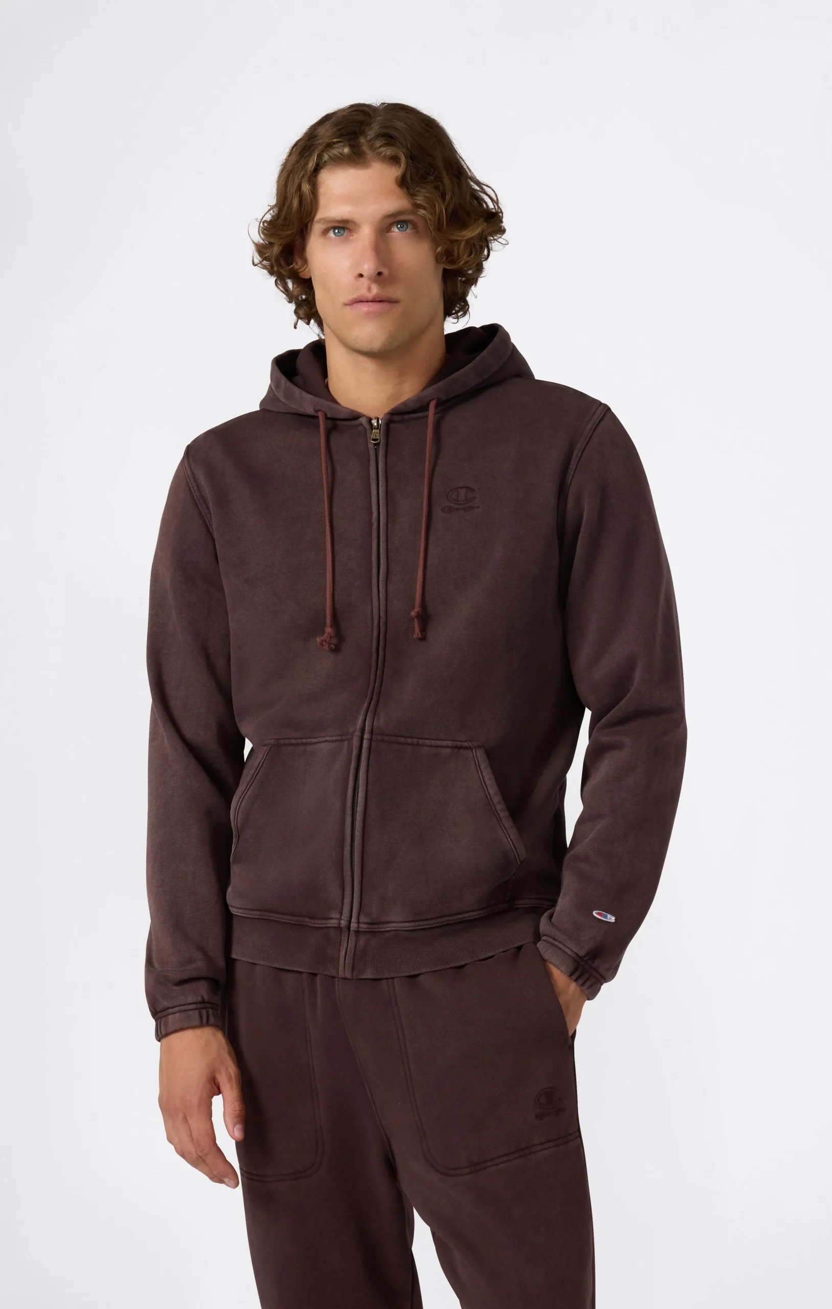 Men’s Washed Fleece Full Zip Hoodie Icons