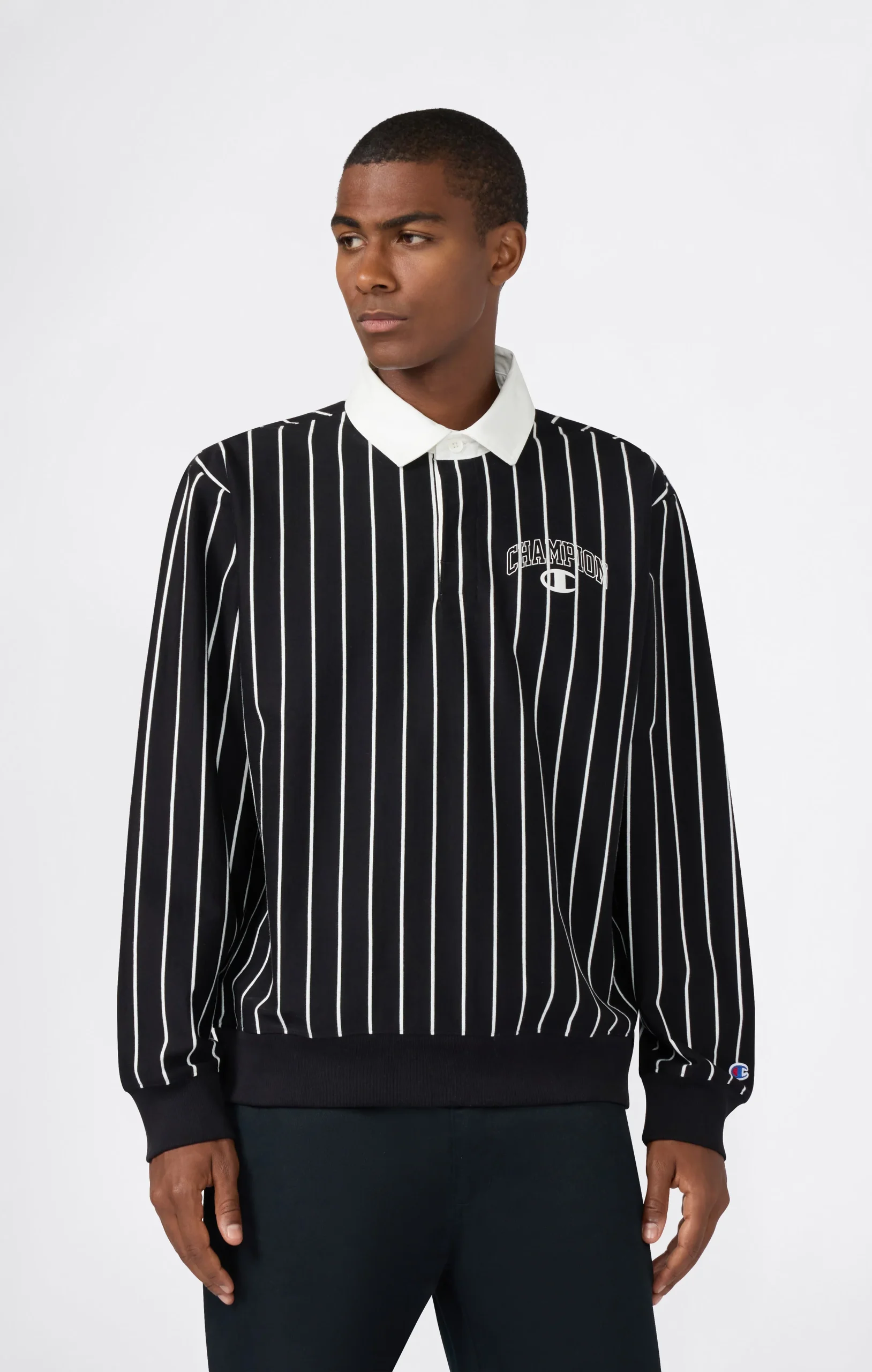 Men’s Striped Polo Street Varsity