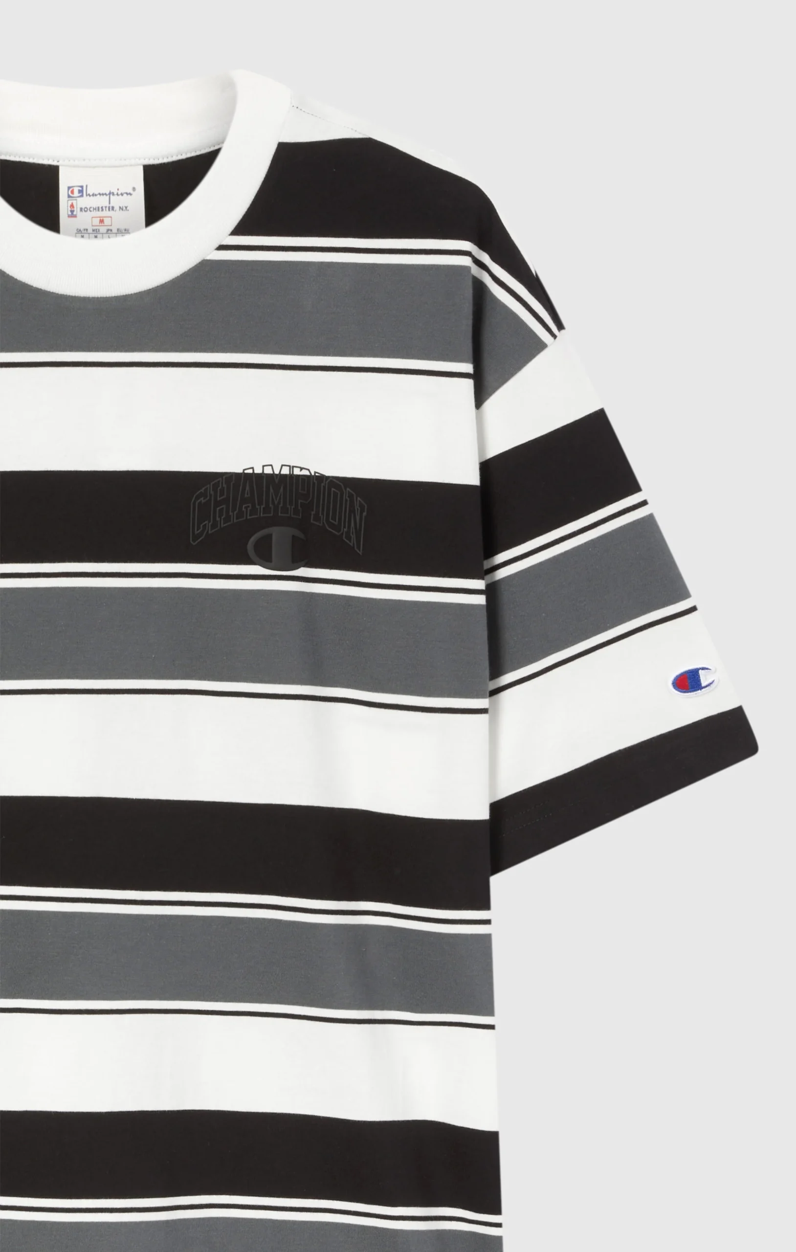 Men’s Crewneck T-Shirt Street Varsity Striped - Imagen 8