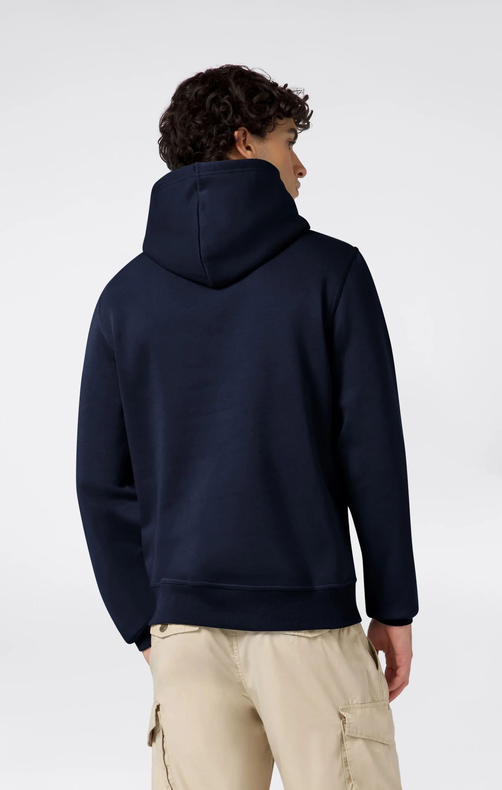 Men’s Fleece Hoodie with Small Embroidered Logo Icons - Imagen 4