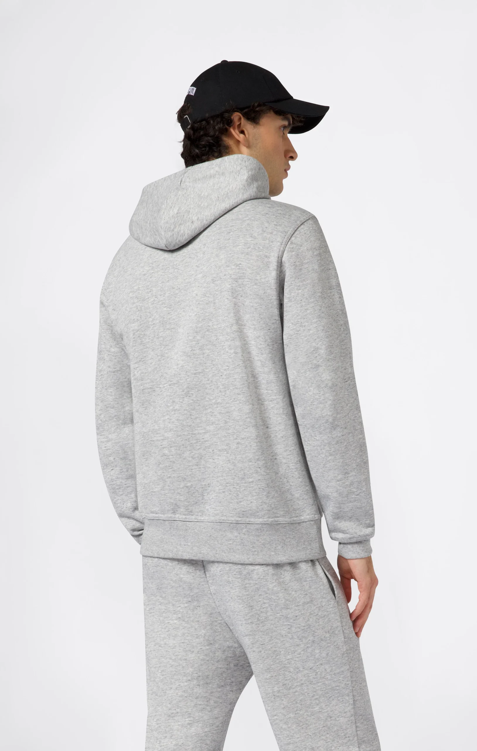 Men’s Fleece Hoodie with Small Embroidered Logo Icons - Imagen 5