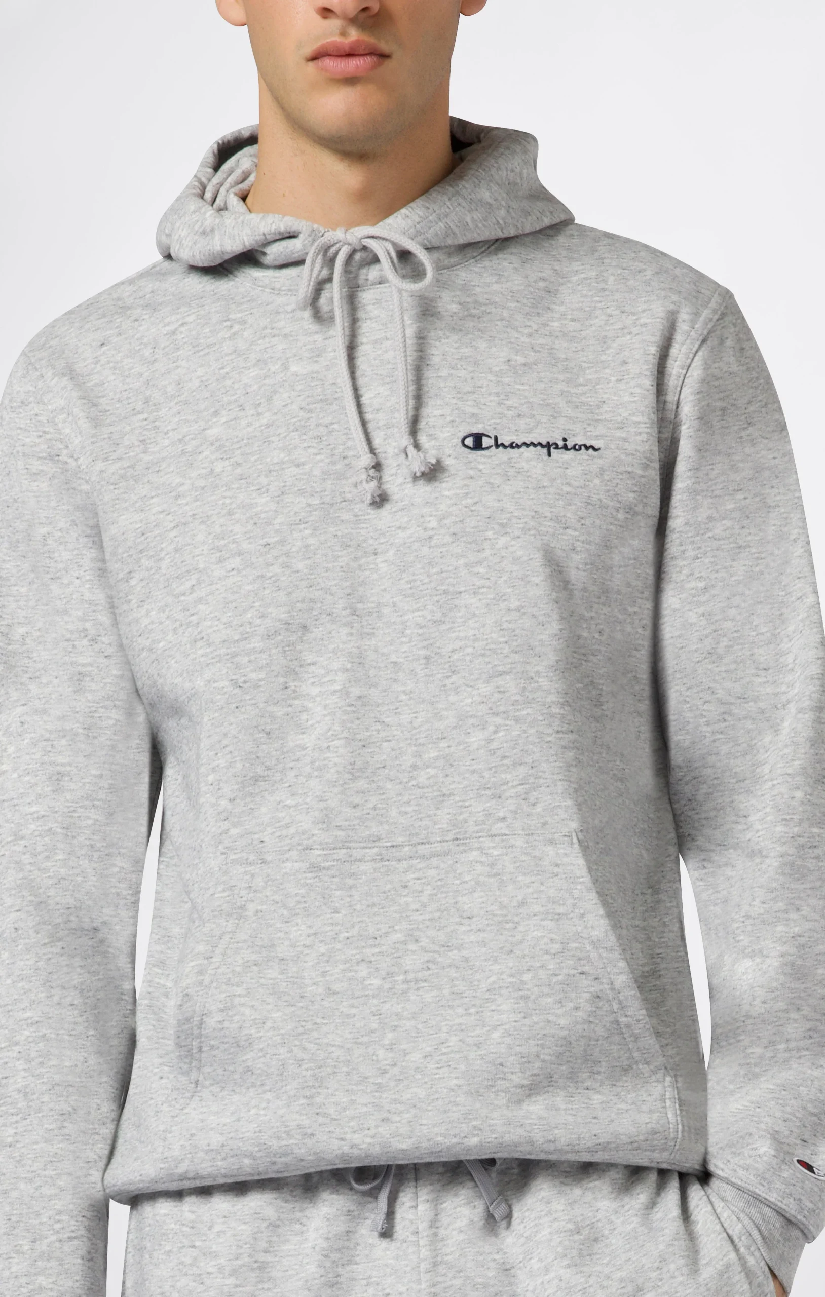 Men’s Fleece Hoodie with Small Embroidered Logo Icons - Imagen 4