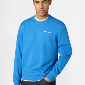 Men’s Lightweight Crewneck Sweatshirt with Embroidered Logo Icons