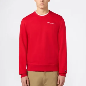 Men’s Lightweight Crewneck Sweatshirt with Embroidered Logo Icons