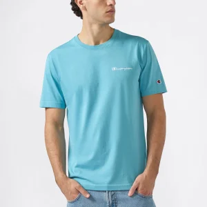 Men’s T-Shirt with Small Embroidered Logo Icons