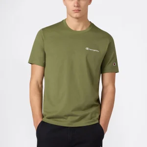 Men’s T-Shirt with Small Embroidered Logo Icons