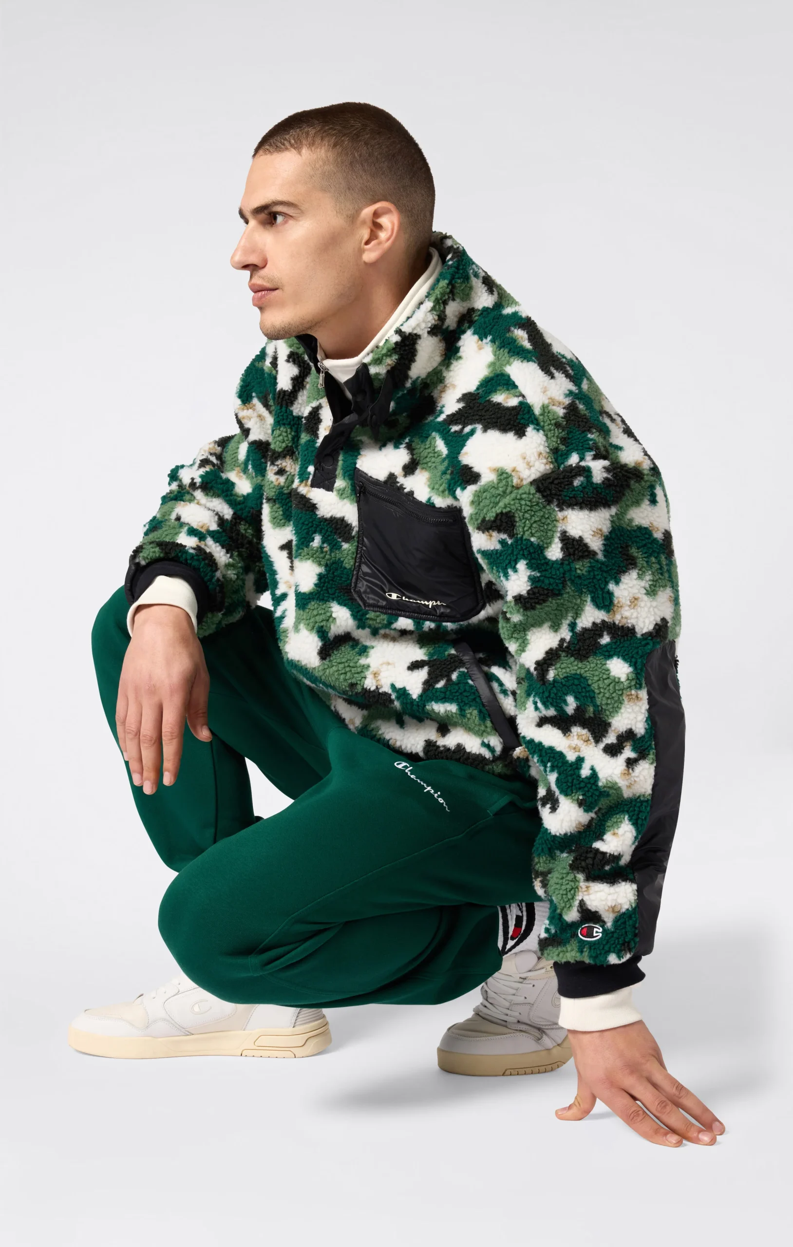 Men’s Elastic Cuff Fleece Pants Icons - Imagen 5