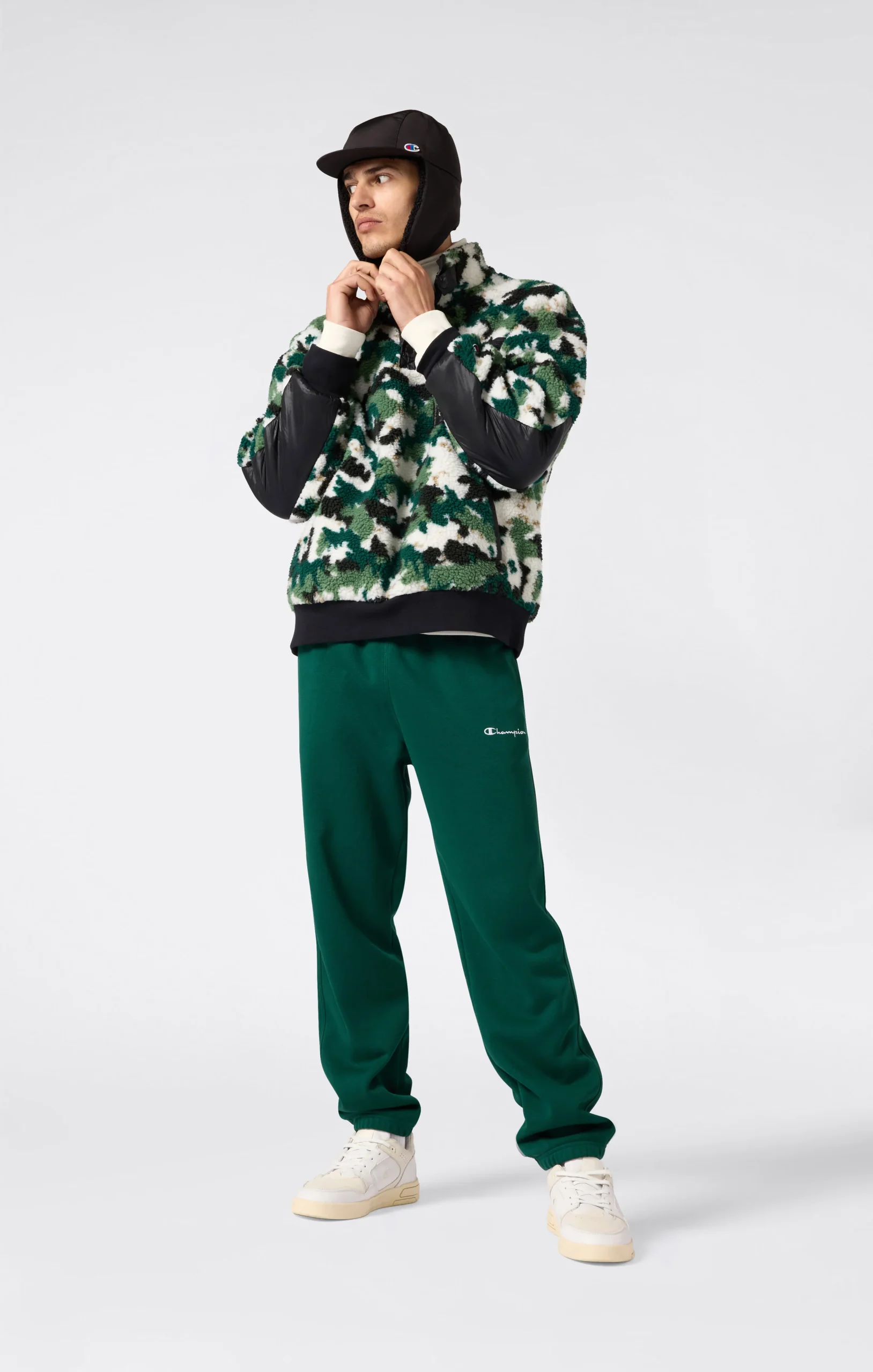 Men’s Elastic Cuff Fleece Pants Icons - Imagen 3