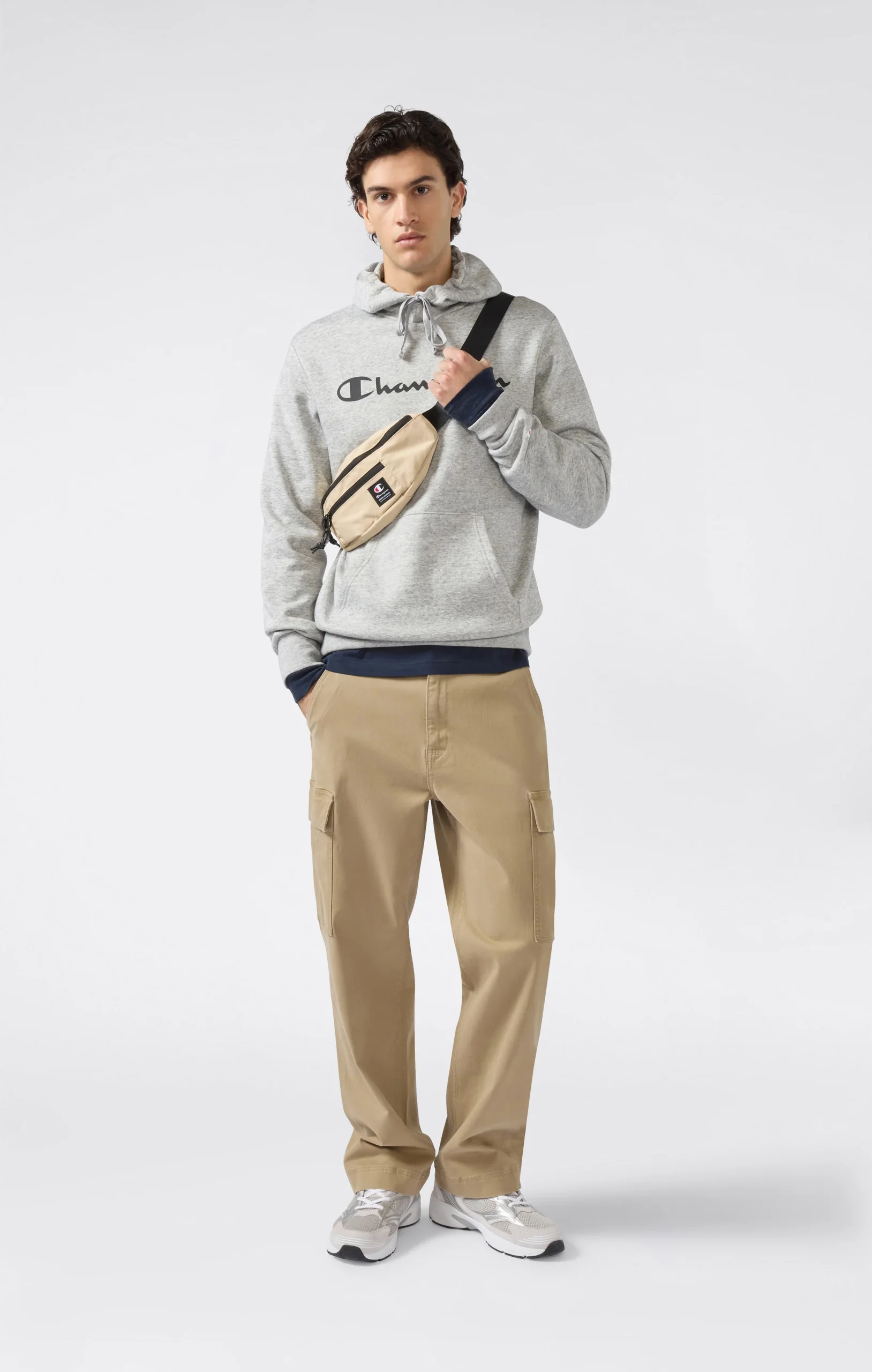 Men’s Fleece Hoodie Script Logo - Imagen 4