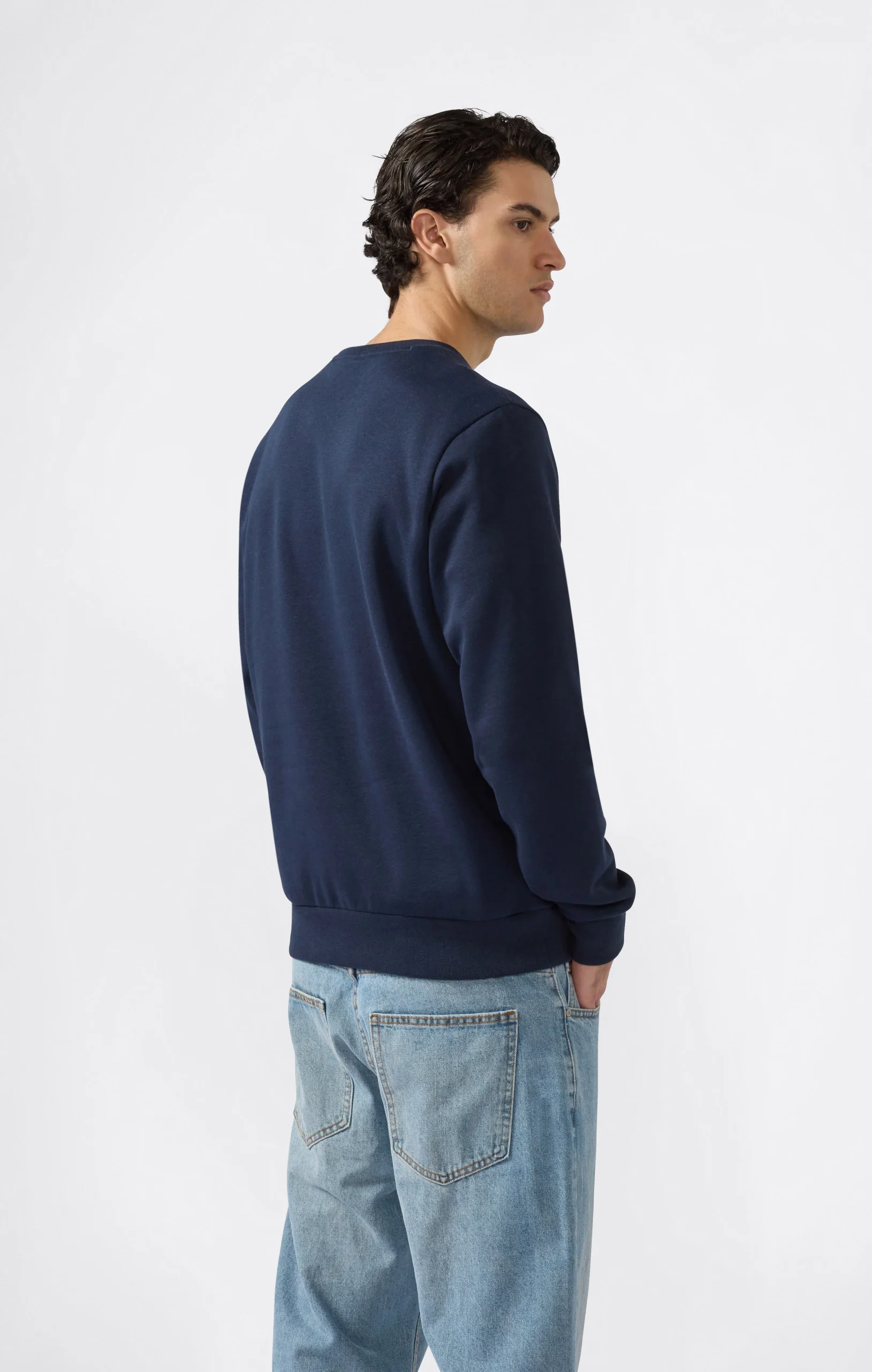 Men’s Fleece Crewneck Sweatshirt Script Logo - Imagen 5