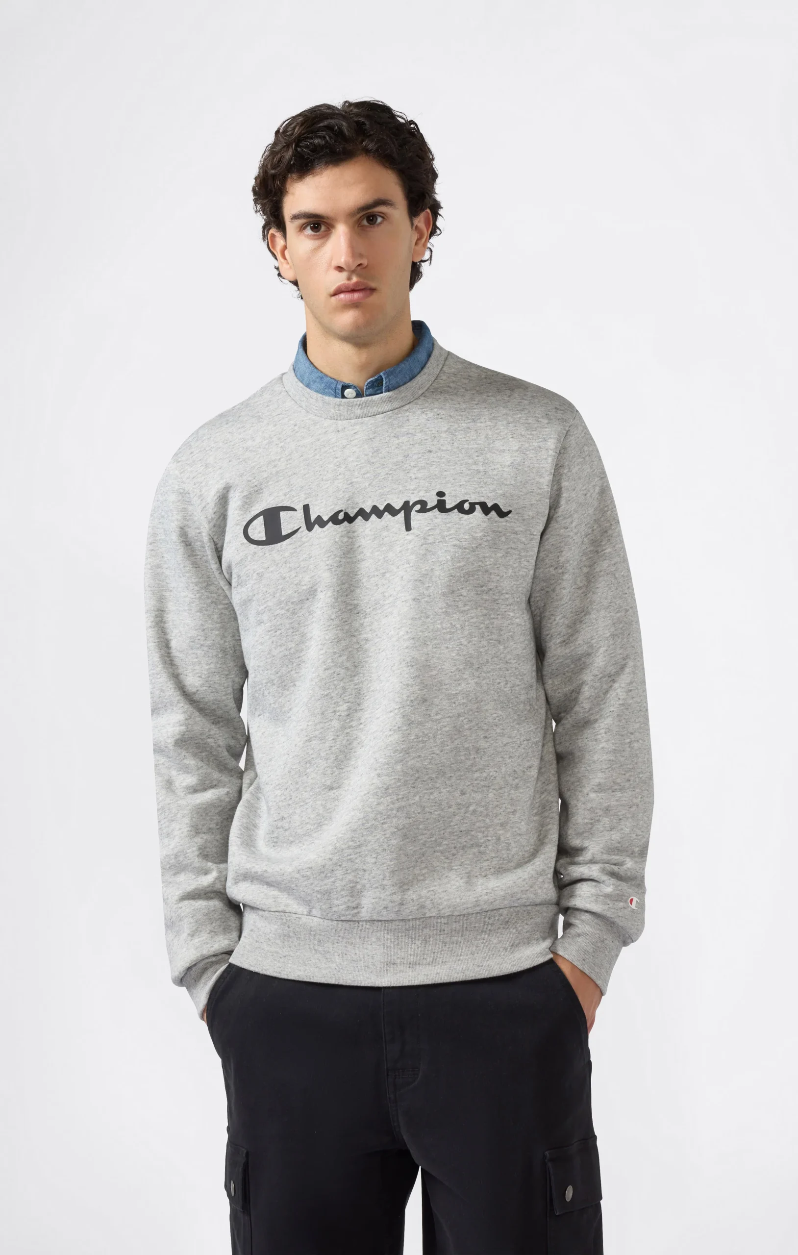 Men’s Fleece Crewneck Sweatshirt Script Logo