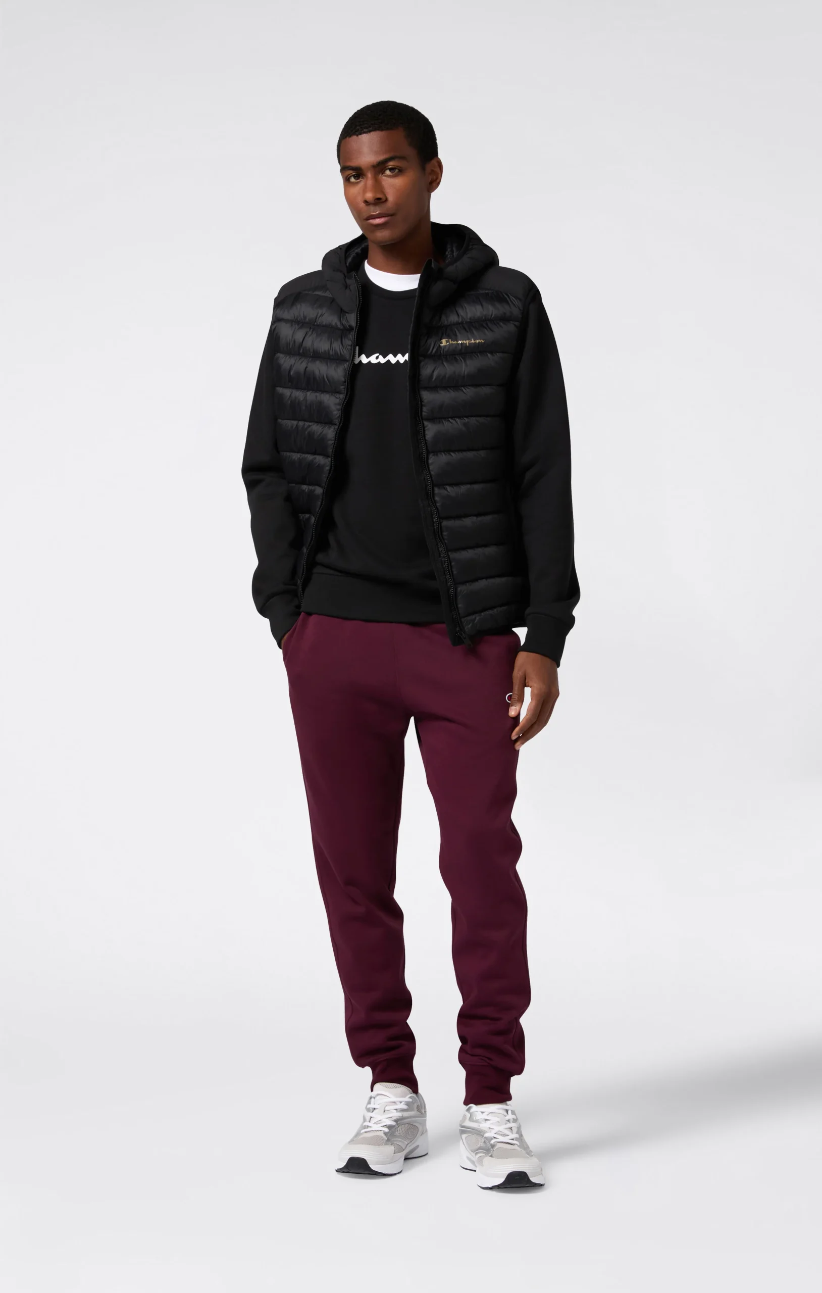 Men’s Fleece Crewneck Sweatshirt Script Logo - Imagen 5