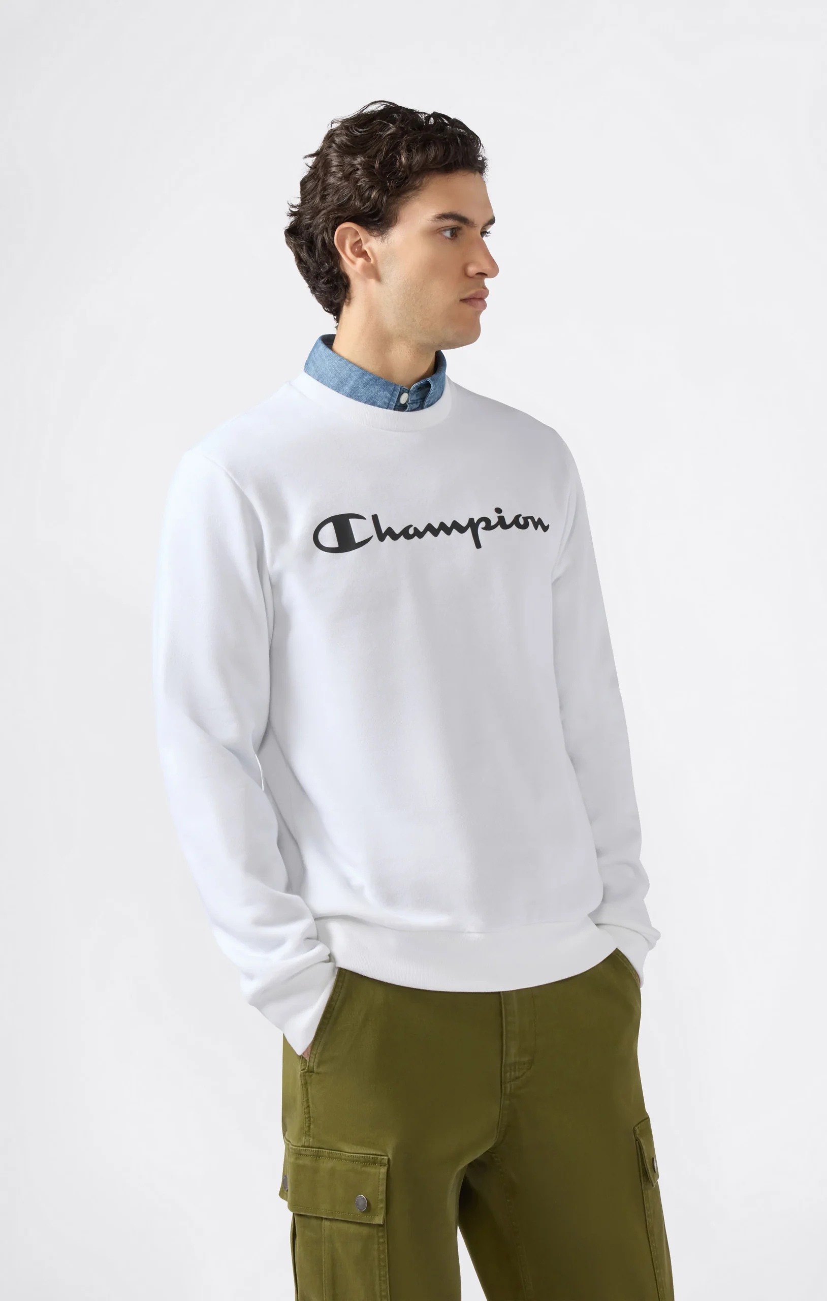 Men’s Fleece Crewneck Sweatshirt Script Logo