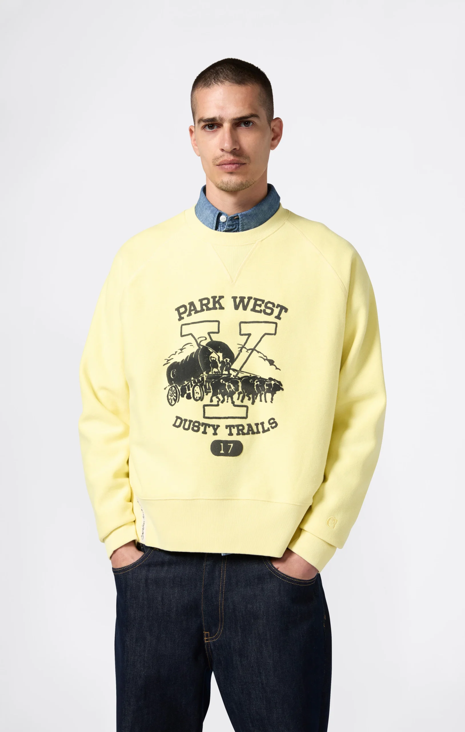 Men’s Fleece Sweatshirt Reverse Weave Index & Archives Sunset