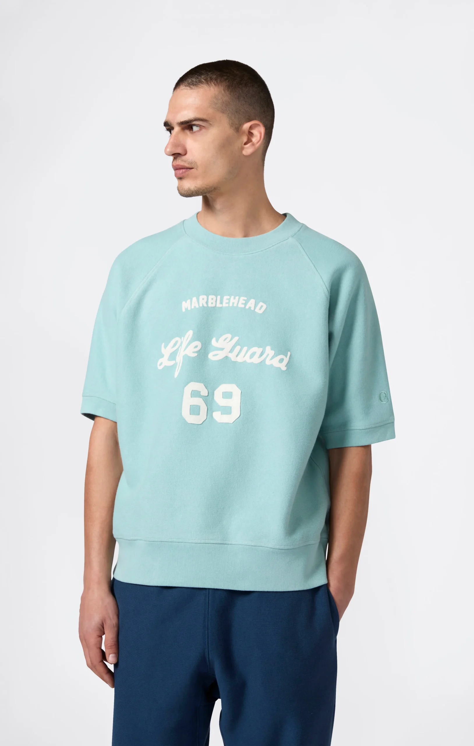 Men’s Fleece Short Sleeve Sweatshirt Reverse Weave Index & Archives Lighthouse