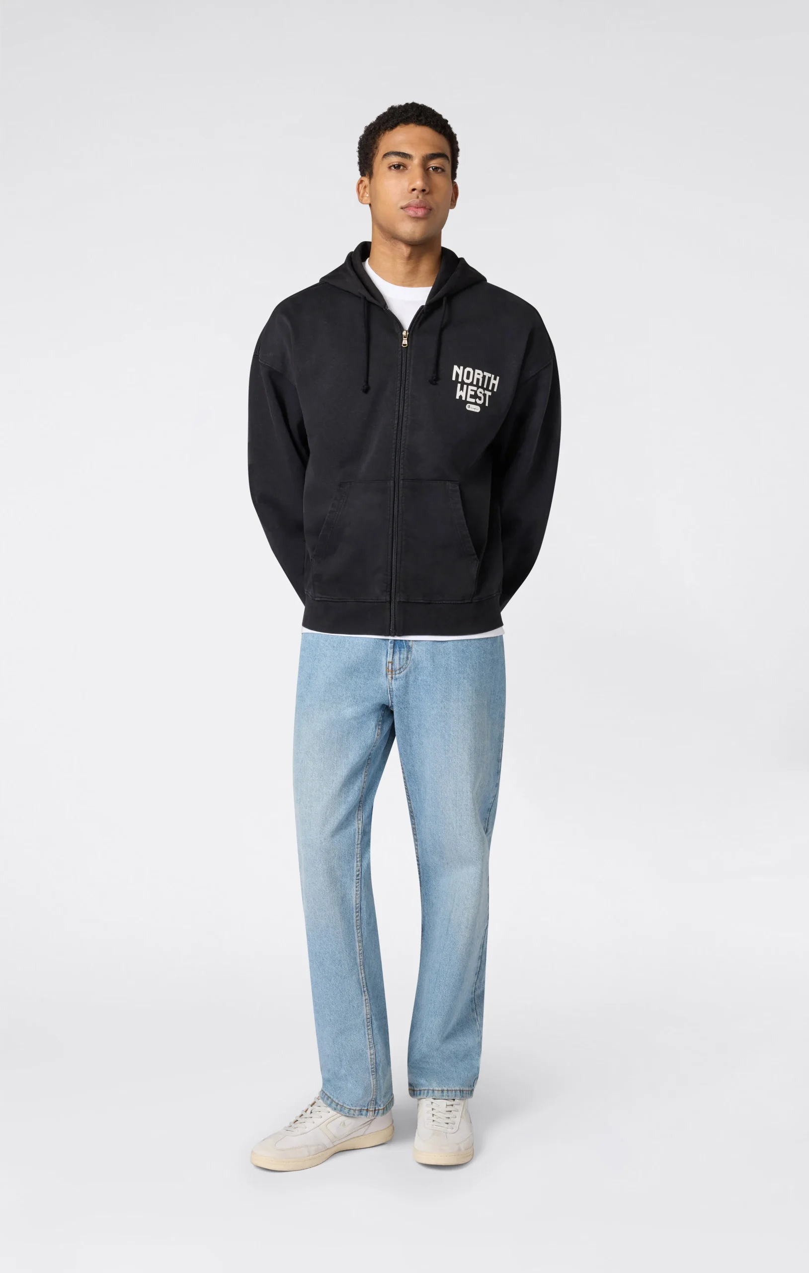 Men’s East West Full Zip Hooded Sweatshirt - Imagen 3