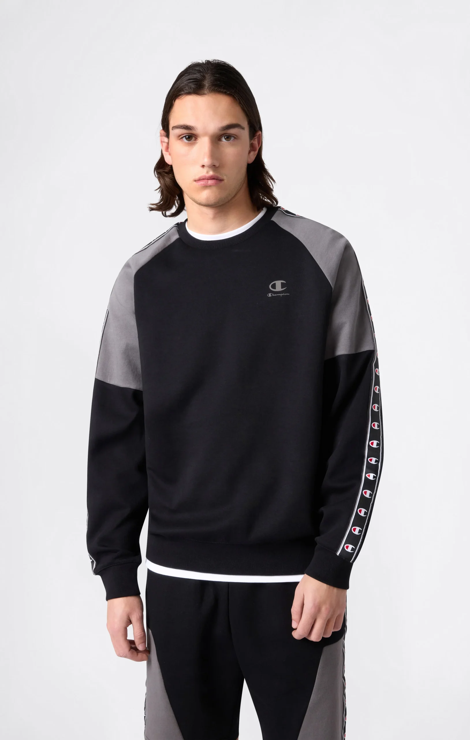 Men’s Interlock Tape Logo Crewneck Sweatshirt