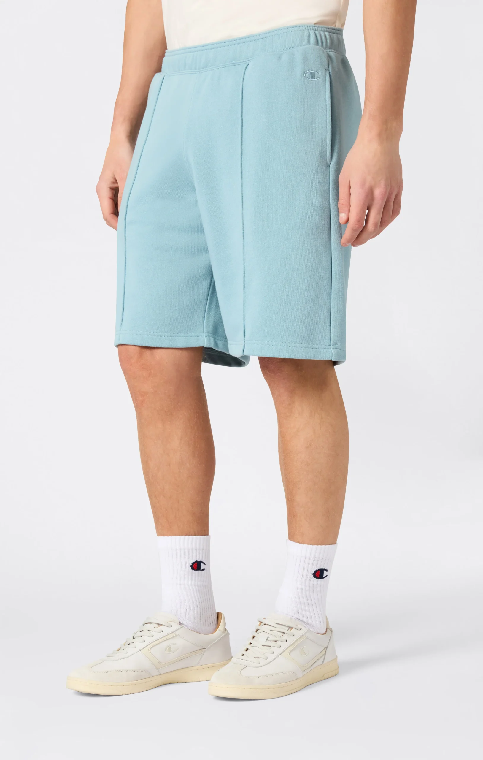 Men’s 9’’ Bermuda Shorts with Stitched Pintuck Icons